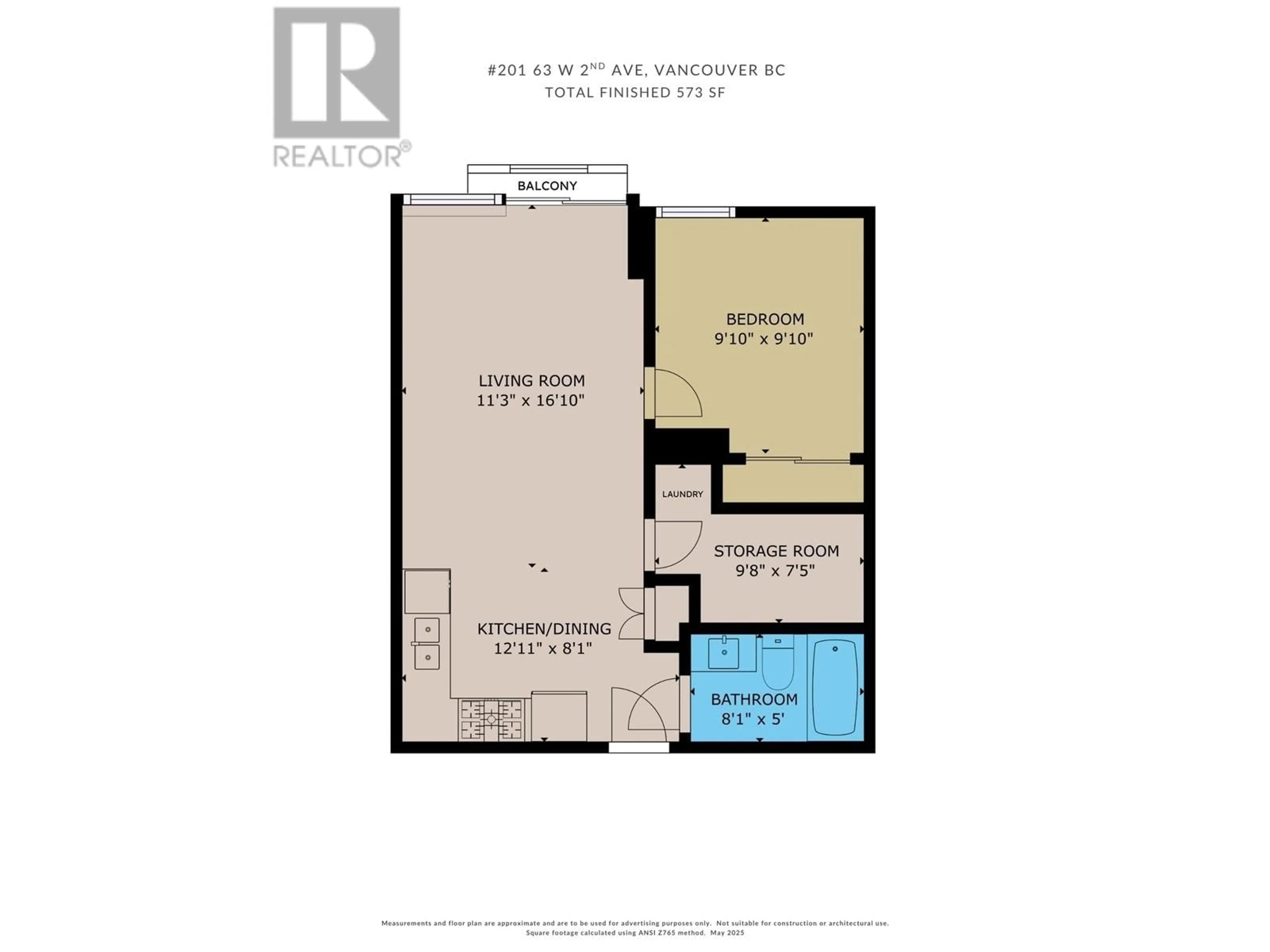 Floor plan for 201 - 63 2ND AVENUE, Vancouver British Columbia V5Y0G8