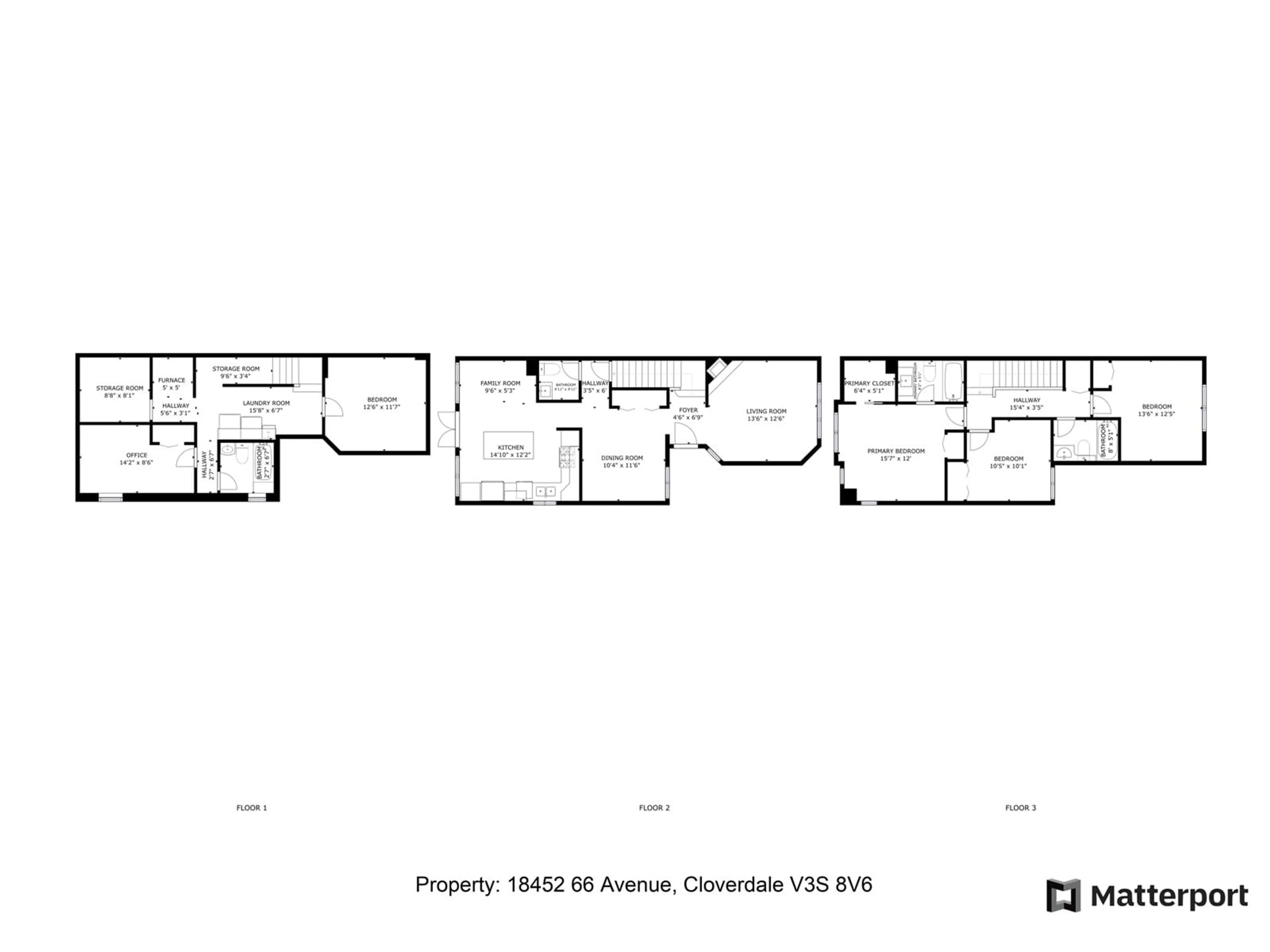 Floor plan for 18452 66, Surrey British Columbia V3S8V6