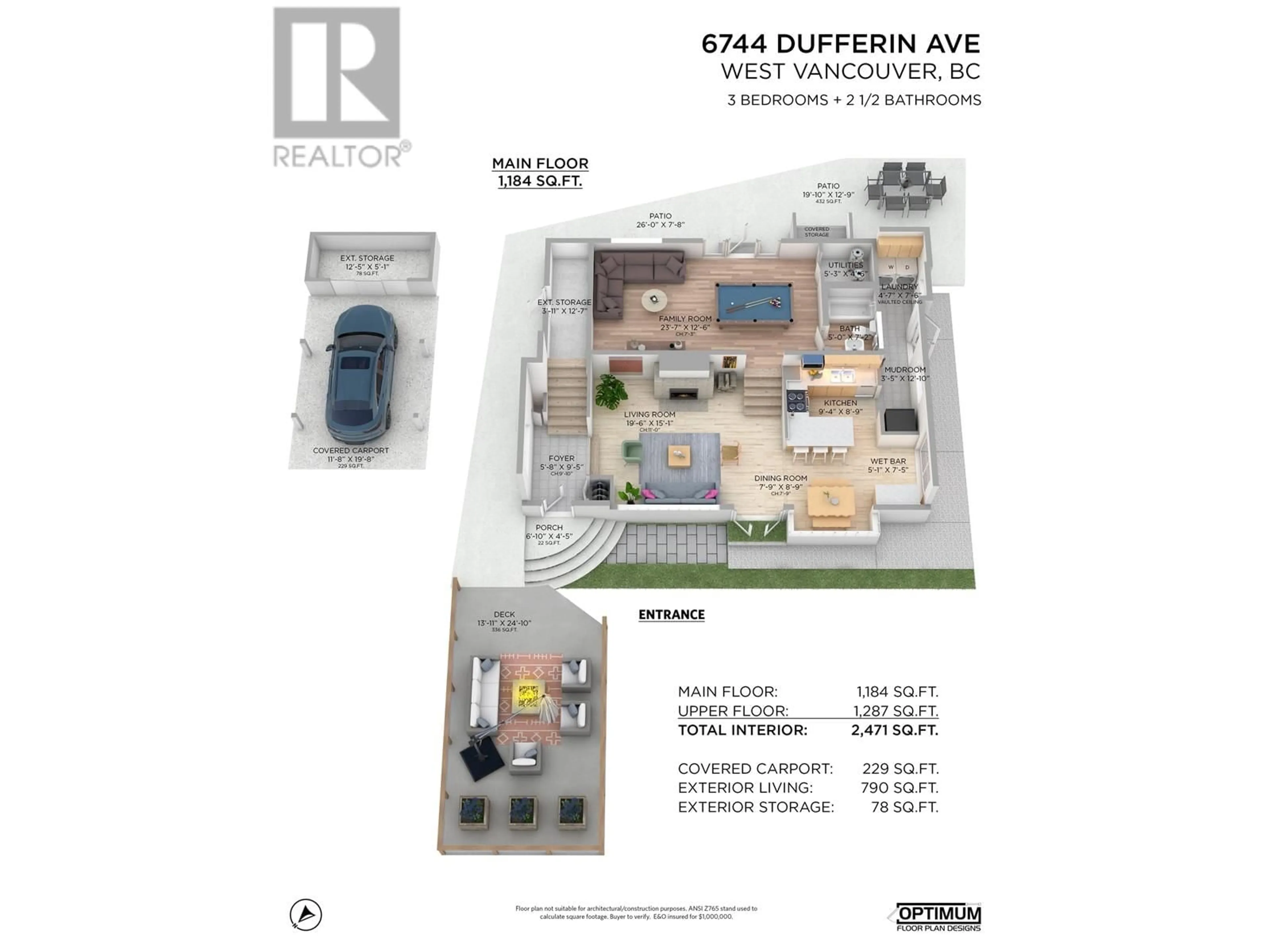 Floor plan for 6744 DUFFERIN AVENUE, West Vancouver British Columbia V7W2K2