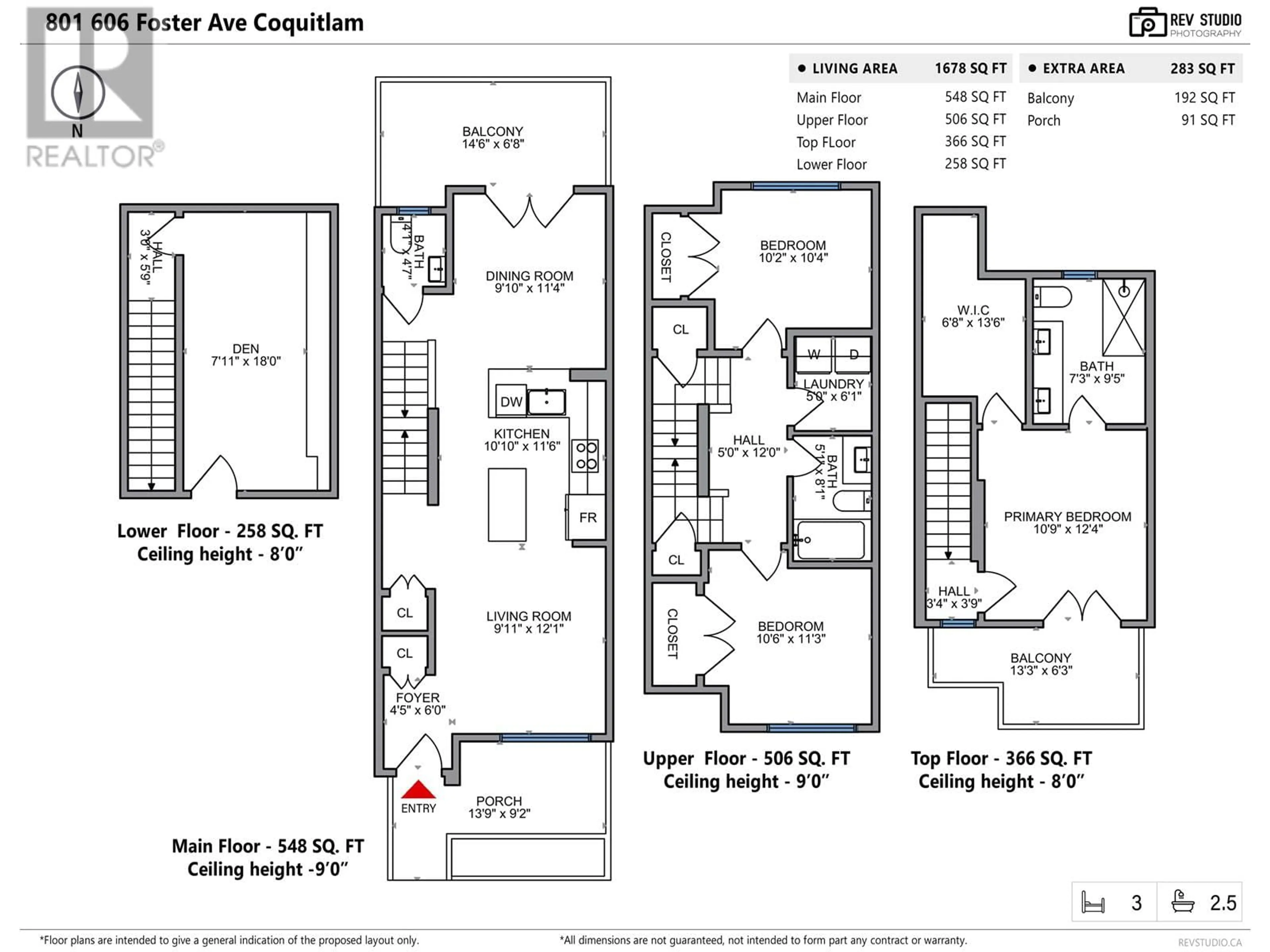 Floor plan for 801 - 606 FOSTER AVENUE, Coquitlam British Columbia V6J0L5