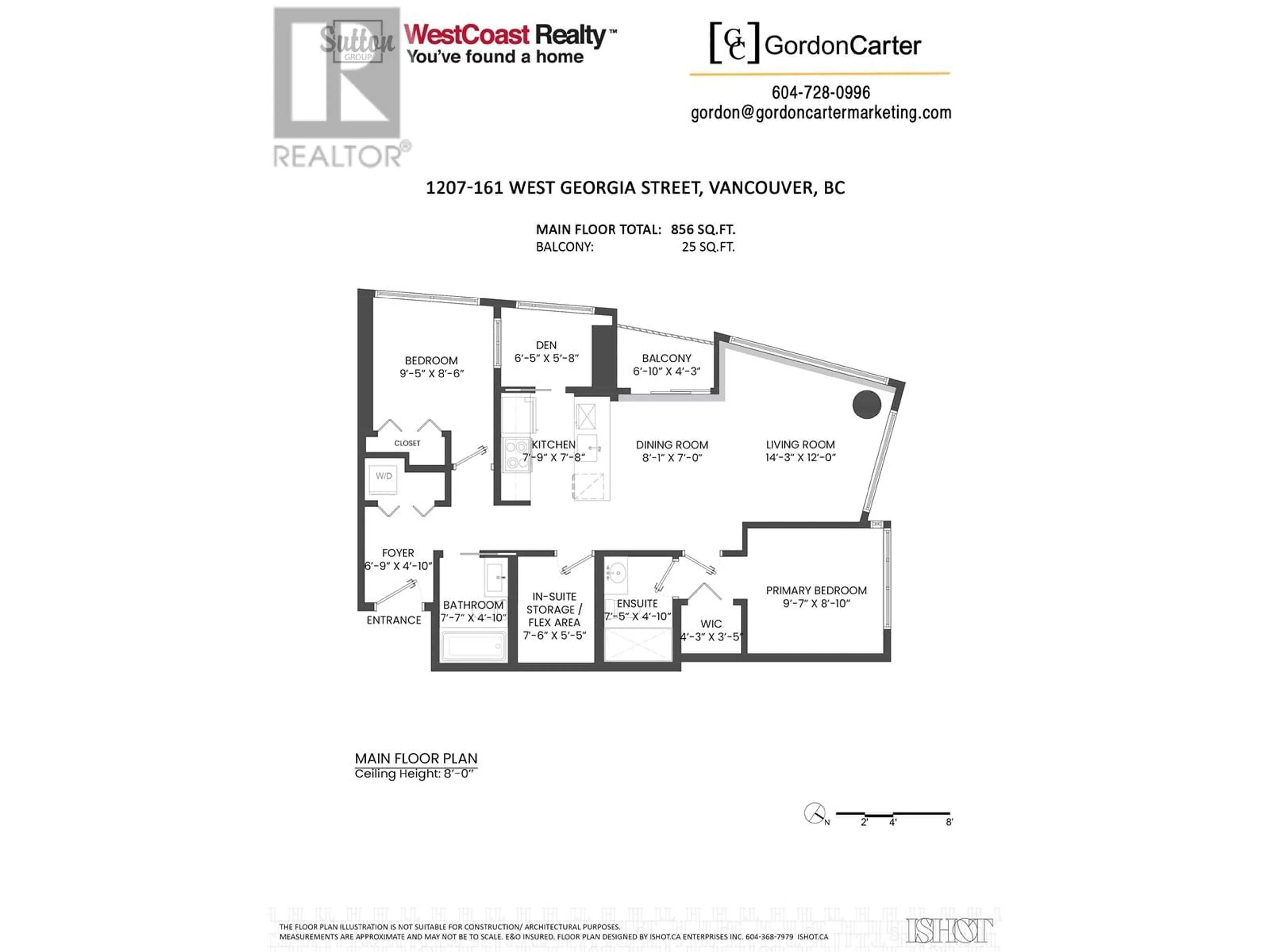 Floor plan for 1207 - 161 GEORGIA STREET, Vancouver British Columbia V6B0K9