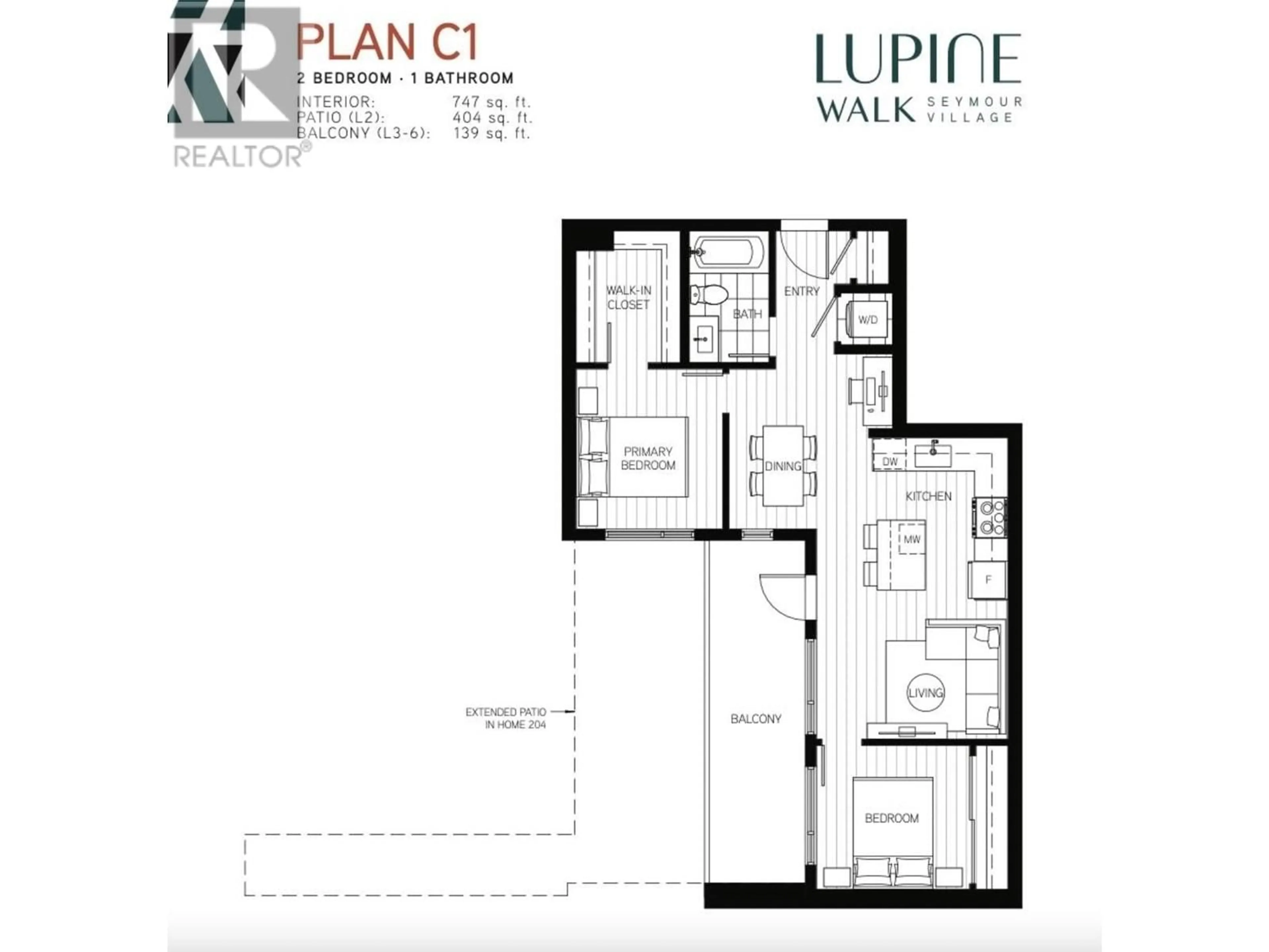 Floor plan for 504 - 3596 MALSUM DRIVE, North Vancouver British Columbia V7G0B5