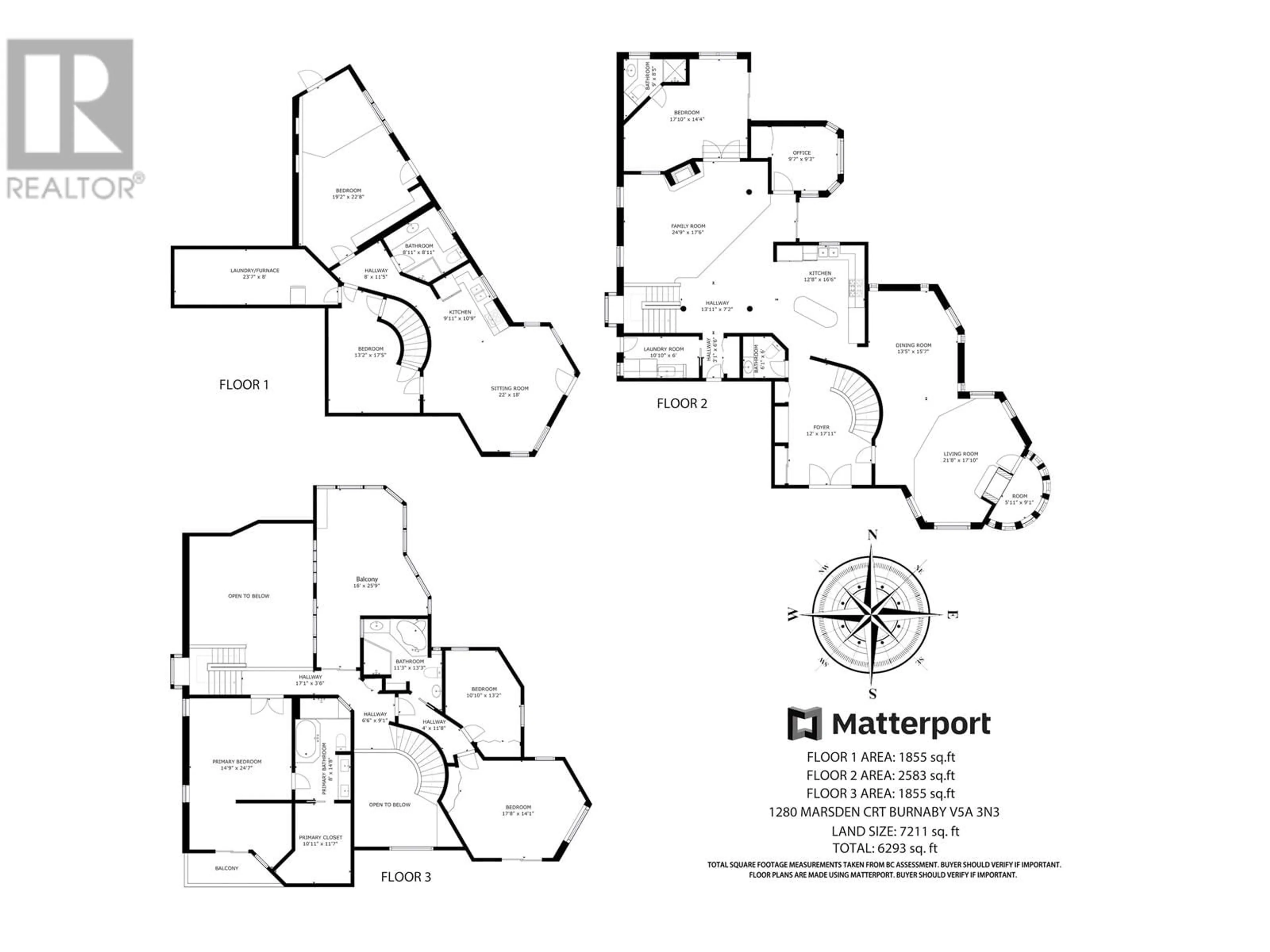 Floor plan for 1280 MARSDEN COURT, Burnaby British Columbia V5A3N3
