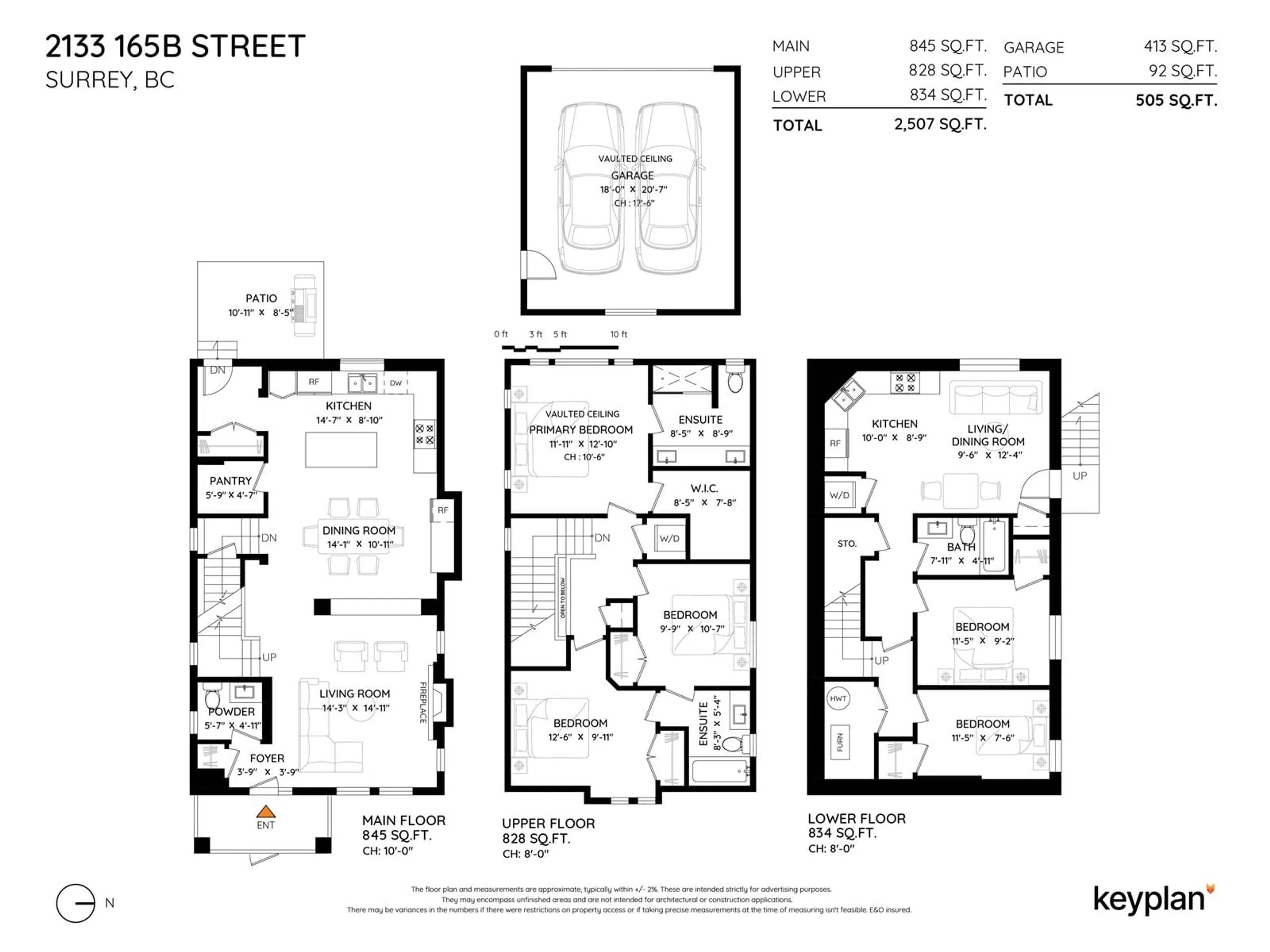 Floor plan for 2133 165B, Surrey British Columbia V3Z0V6