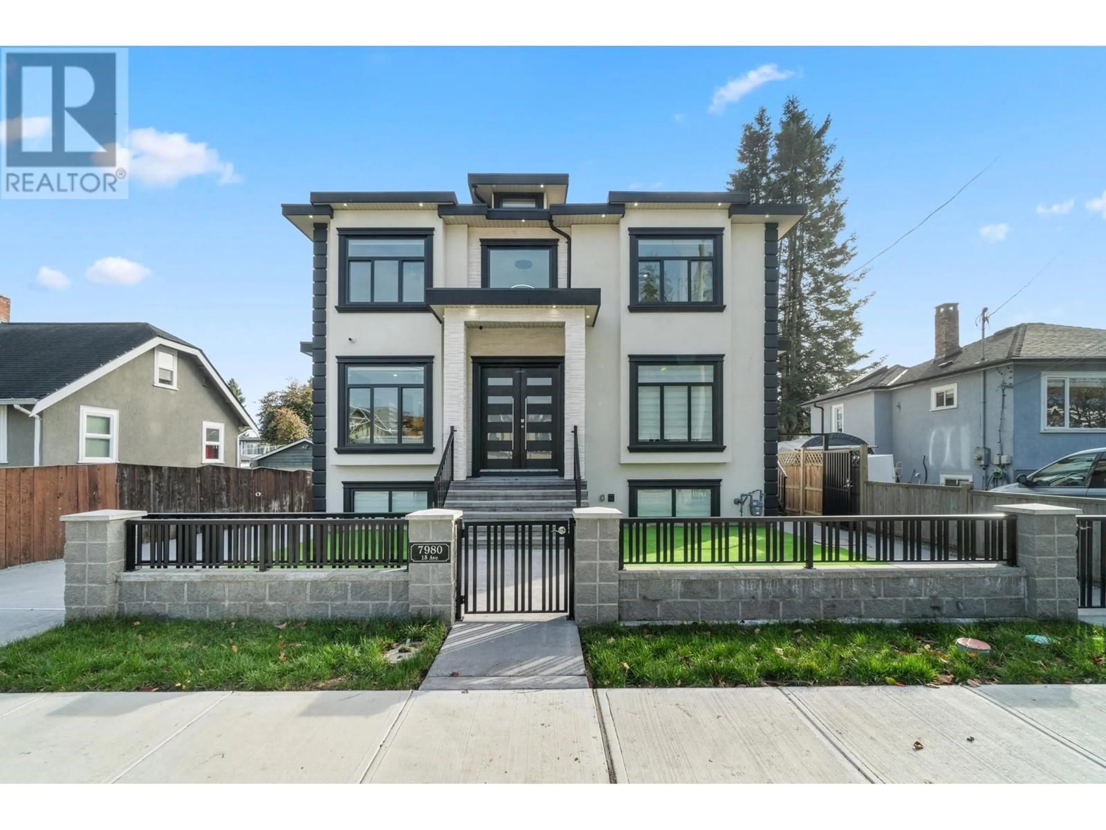 Home with brick exterior material, street for 7980 15TH AVENUE, Burnaby British Columbia V3N1X1