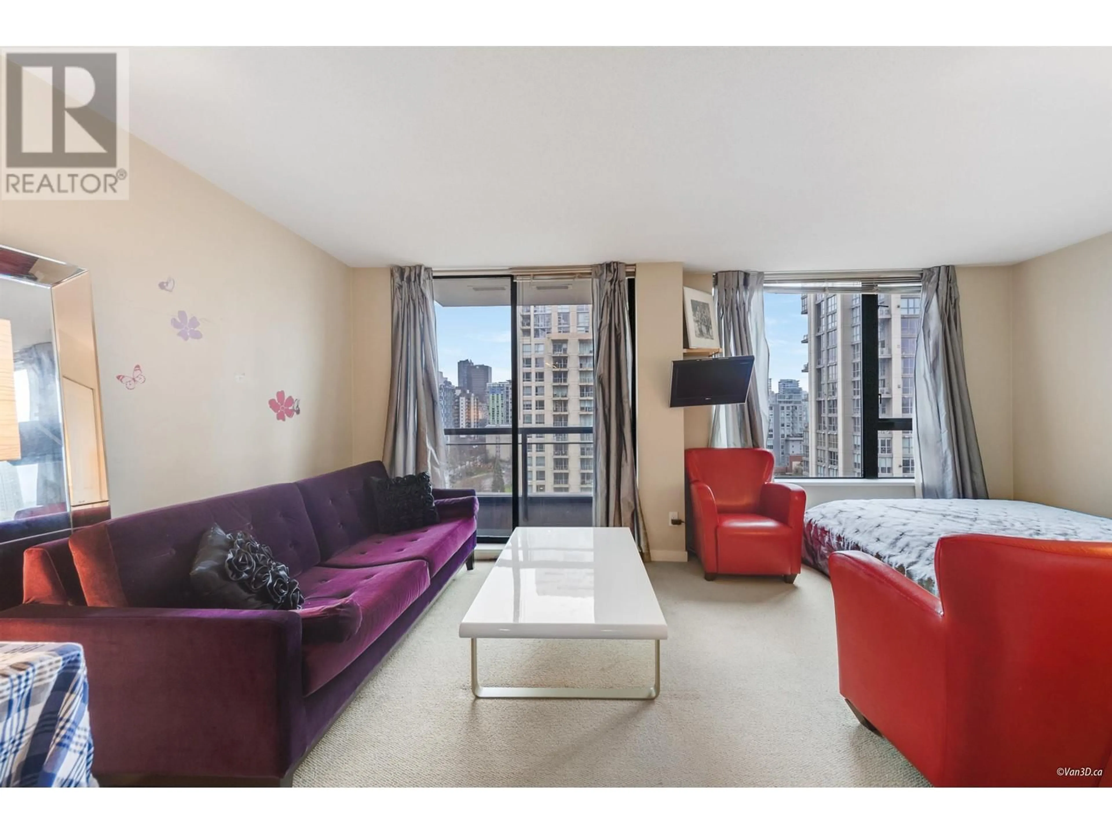 Living room with furniture, unknown for 1503 - 1295 RICHARDS STREET, Vancouver British Columbia V6B1B7
