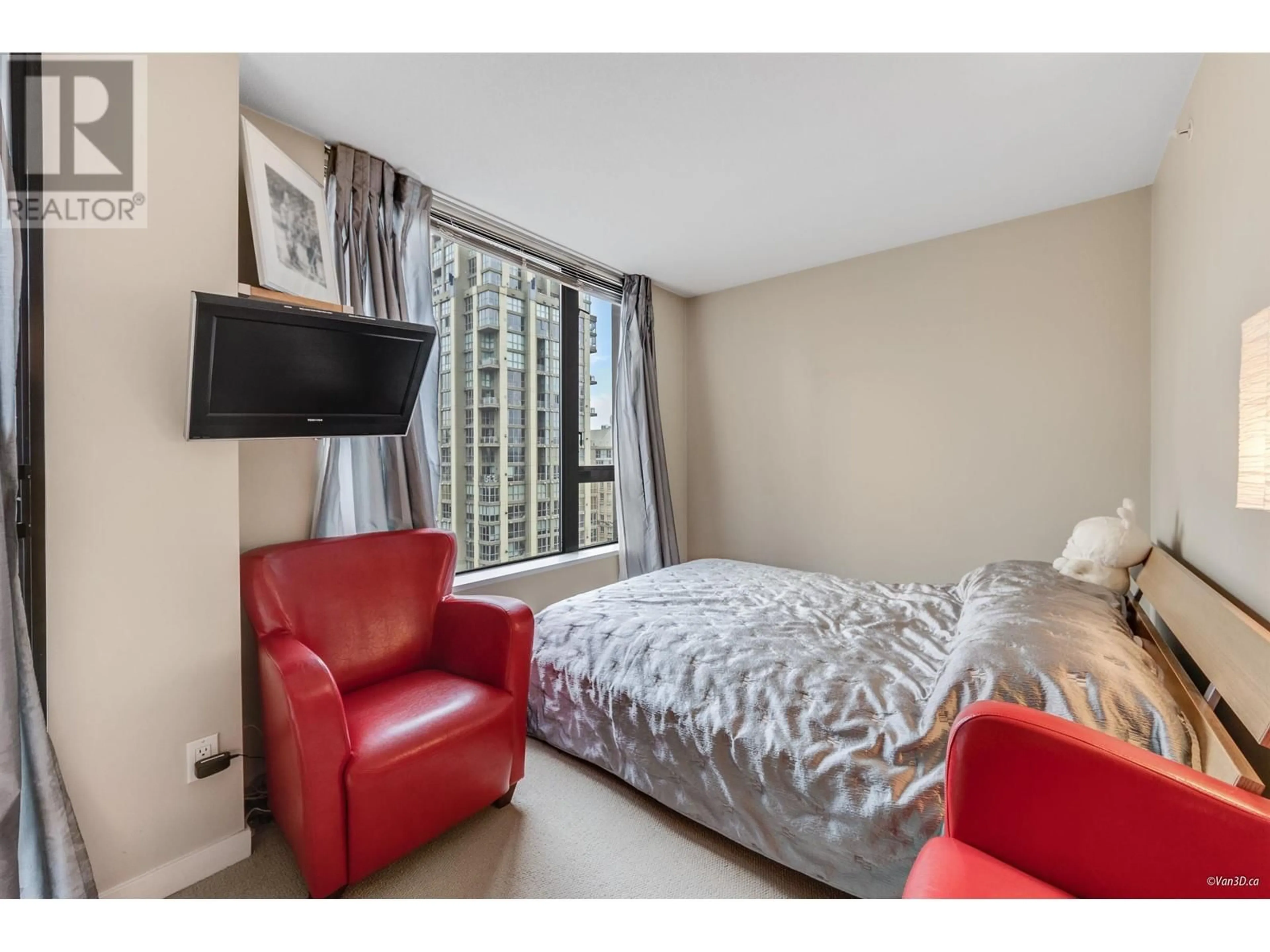 Bedroom with bed, unknown for 1503 - 1295 RICHARDS STREET, Vancouver British Columbia V6B1B7