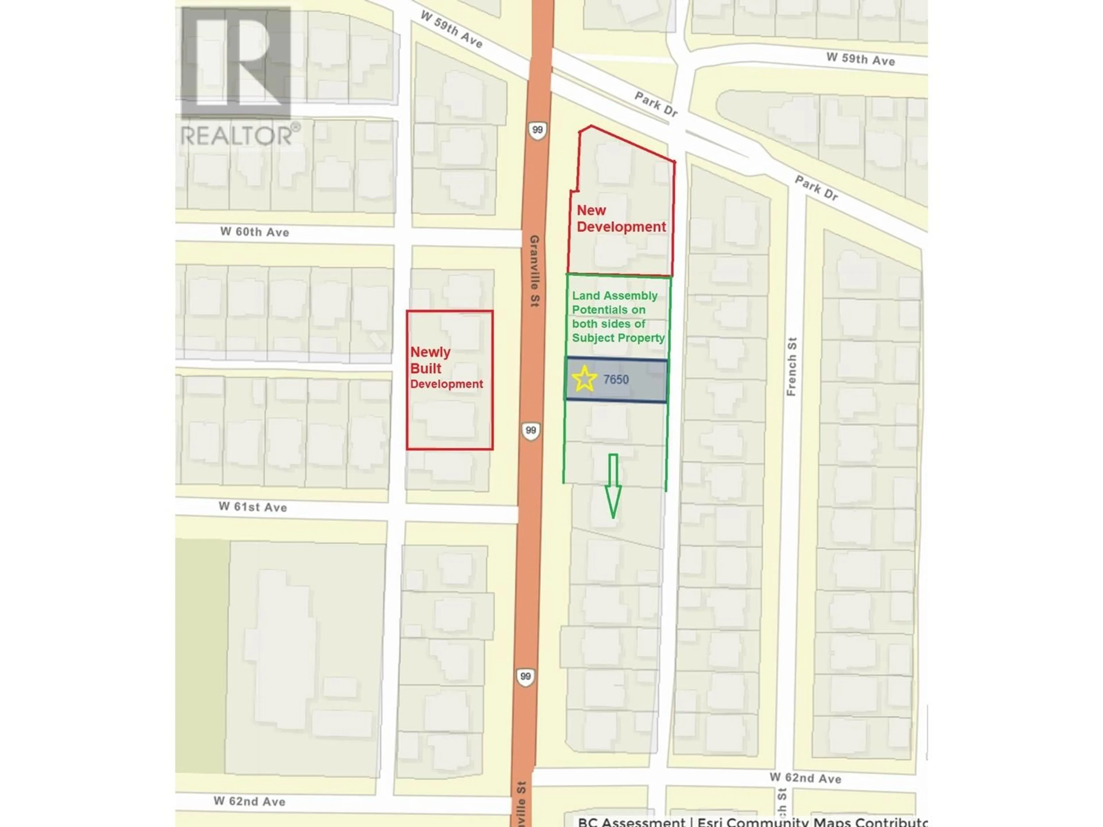 Picture of a map for 7650 GRANVILLE STREET, Vancouver British Columbia V6P4Y7