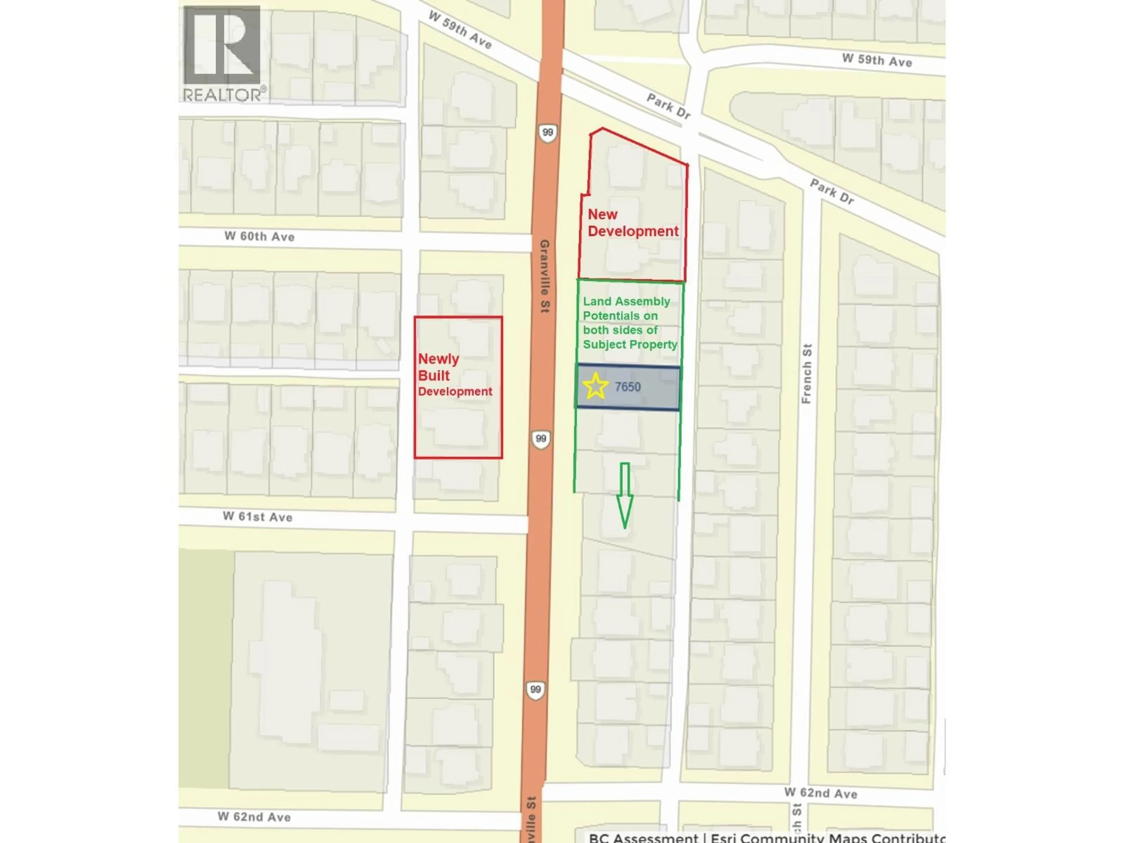 Picture of a map for 7650 GRANVILLE STREET, Vancouver British Columbia V6P4Y7