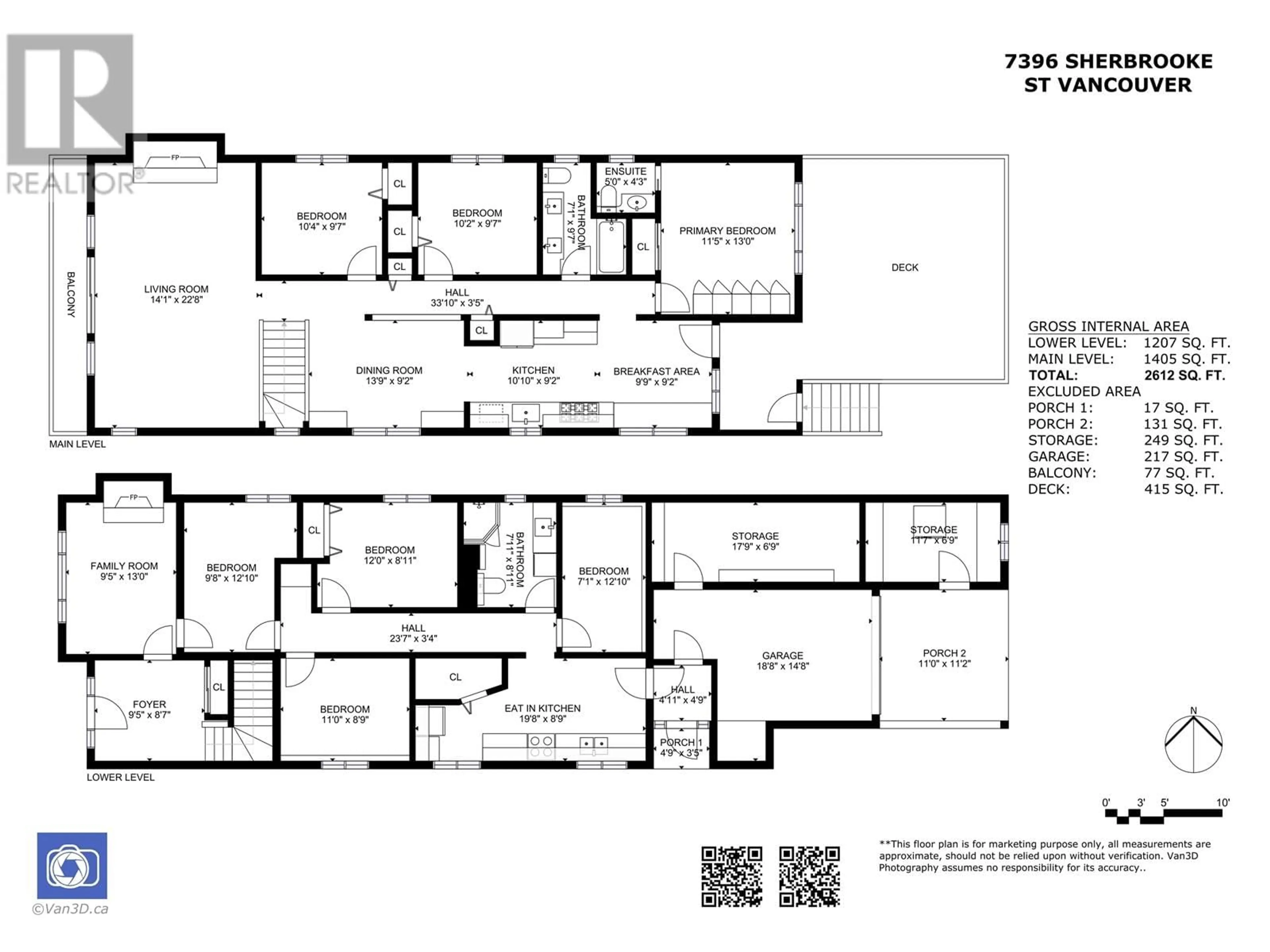 Floor plan for 7396 SHERBROOKE STREET, Vancouver British Columbia V5X4E4