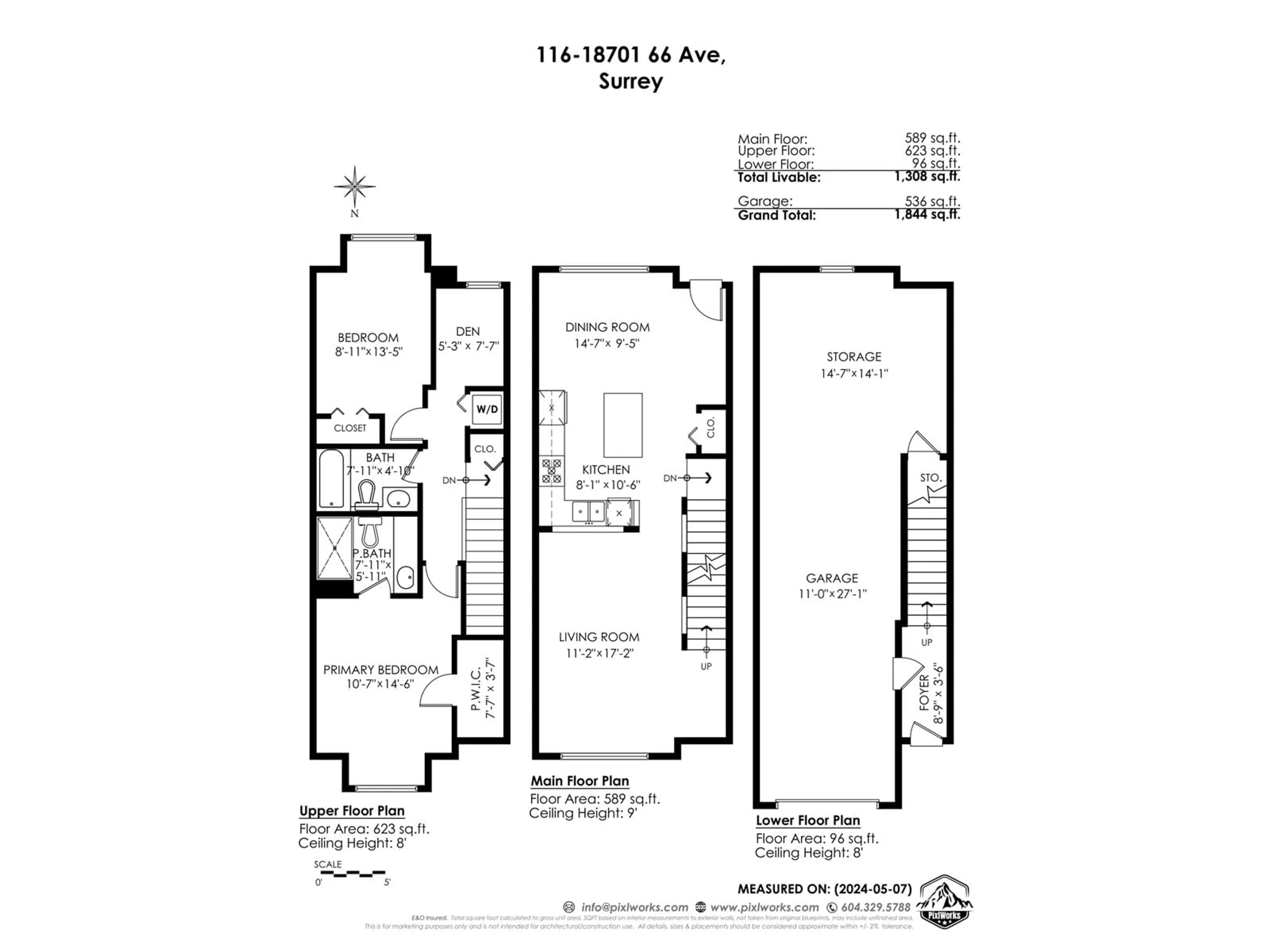 Floor plan for 116 - 18701 66, Surrey British Columbia V3S4P3