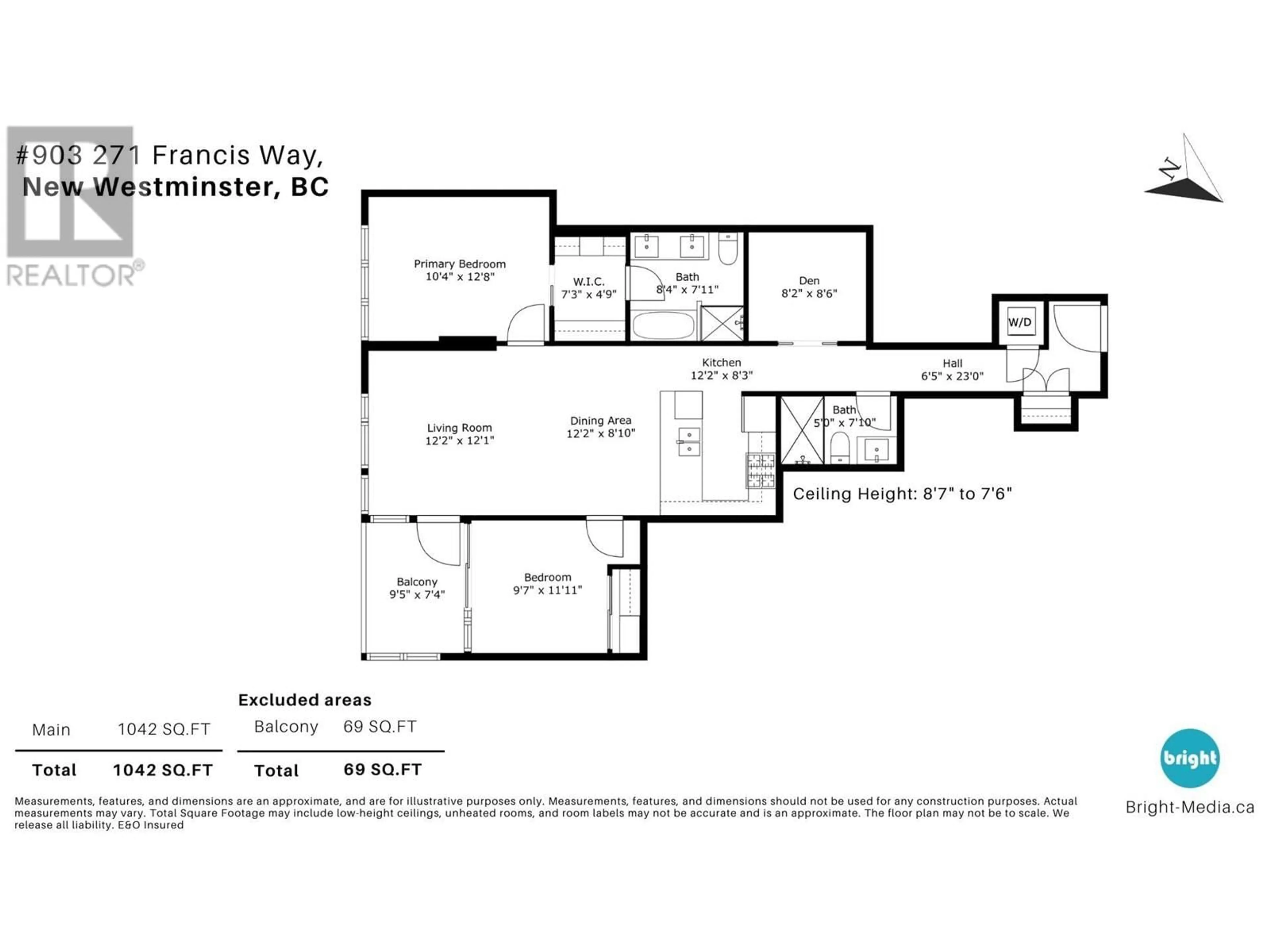Floor plan for 903 - 271 FRANCIS WAY, New Westminster British Columbia V3L0H2