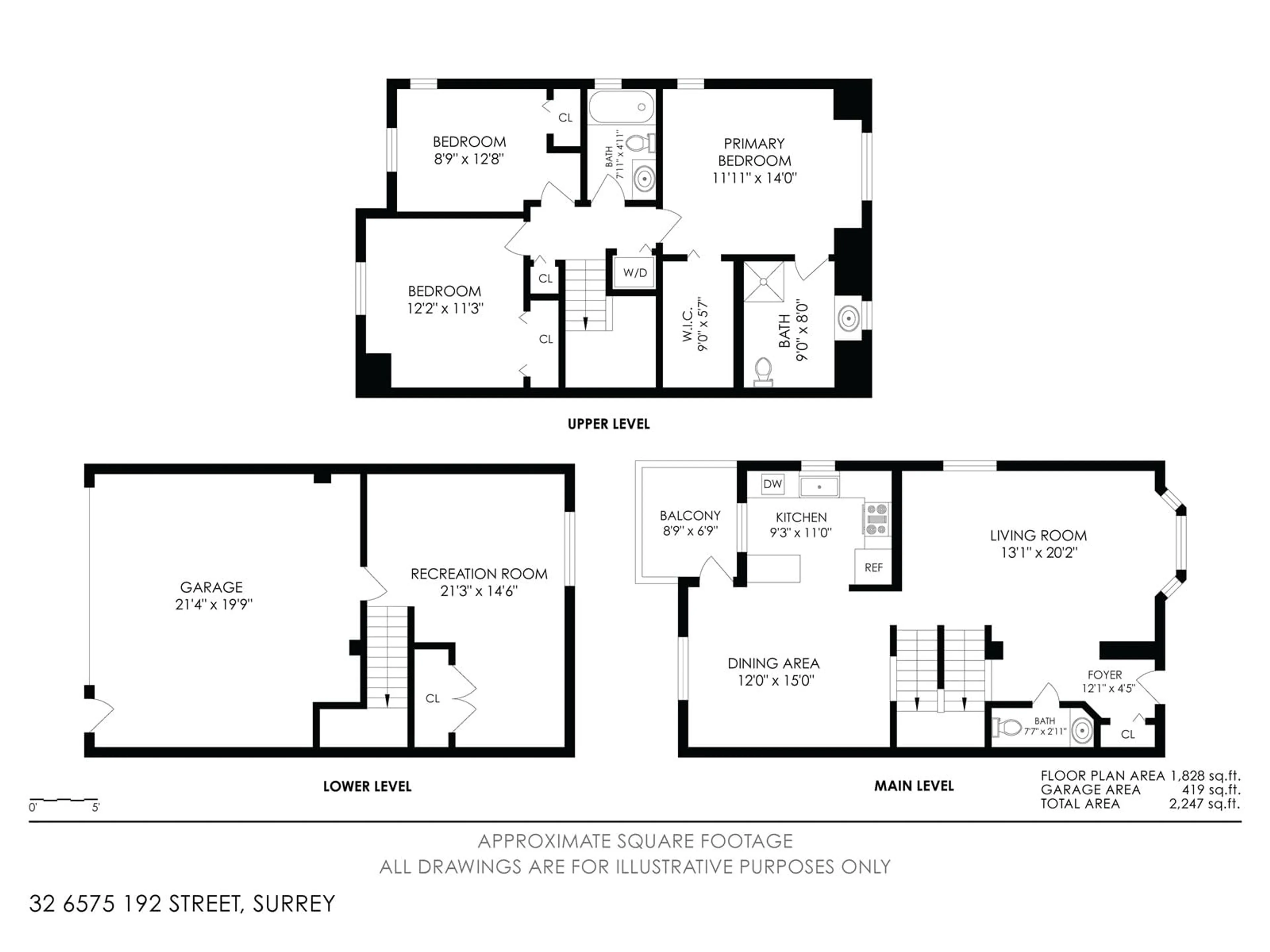 Floor plan for 32 - 6575 192, Surrey British Columbia V4N5T8