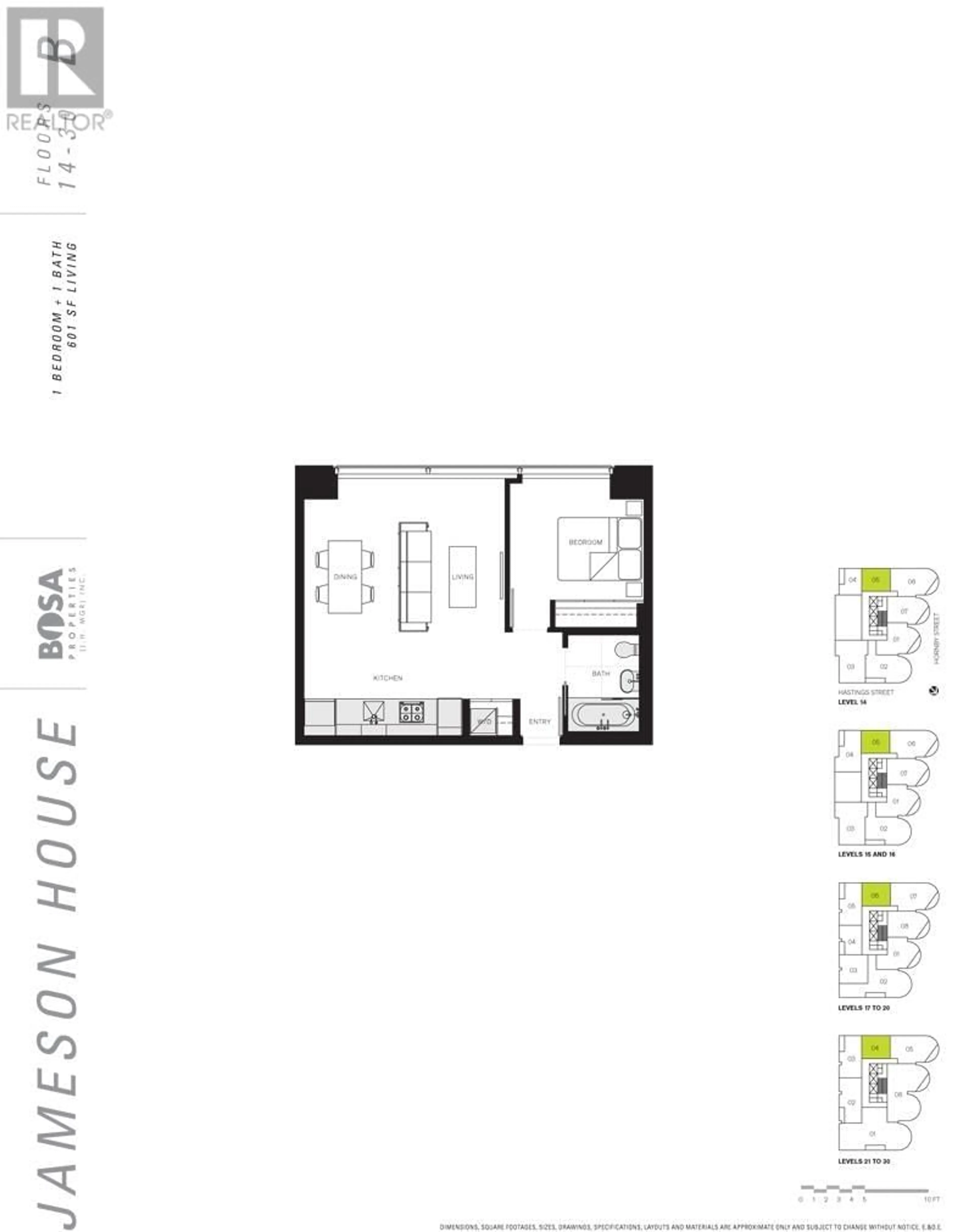 Floor plan for 2804 - 838 HASTINGS STREET, Vancouver British Columbia V6C0A6