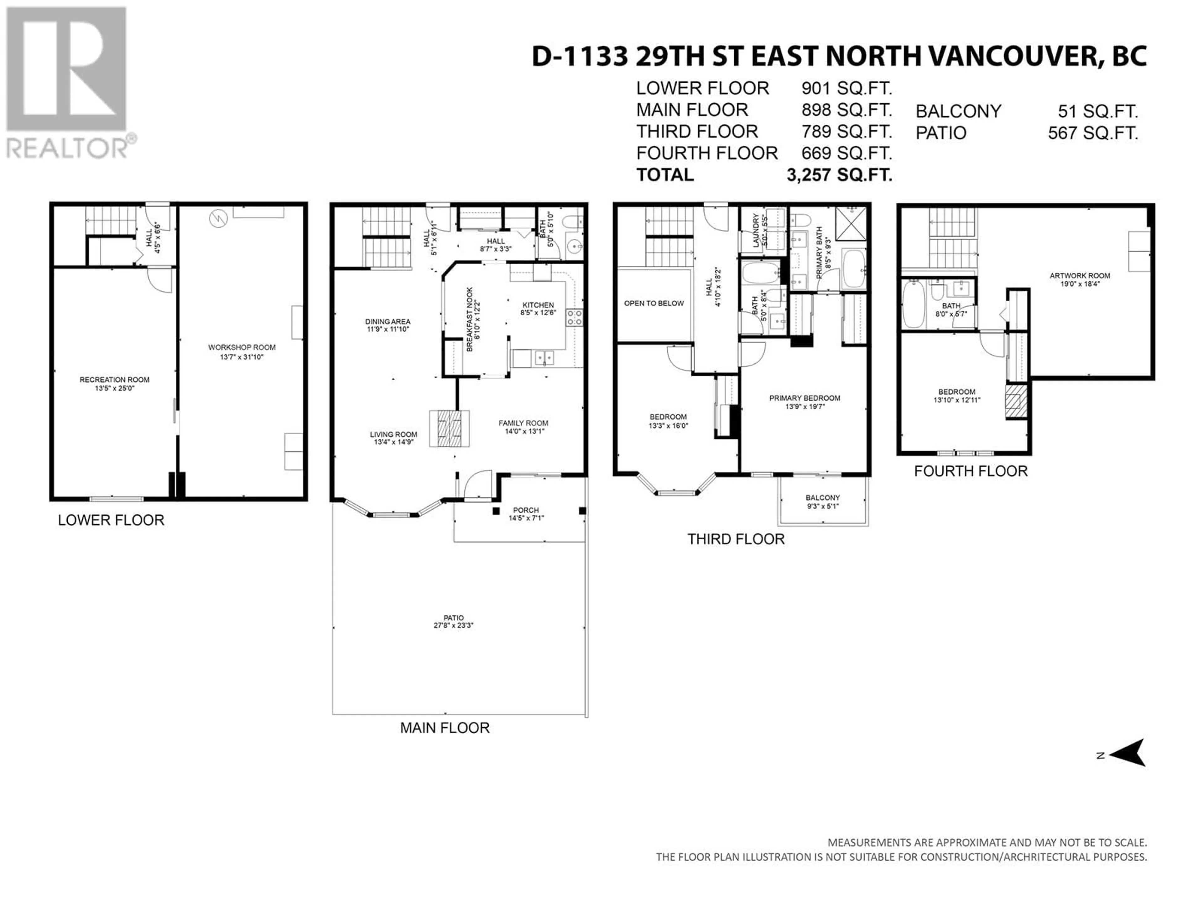 Floor plan for TH D - 1133 29TH STREET, North Vancouver British Columbia V7K1C3