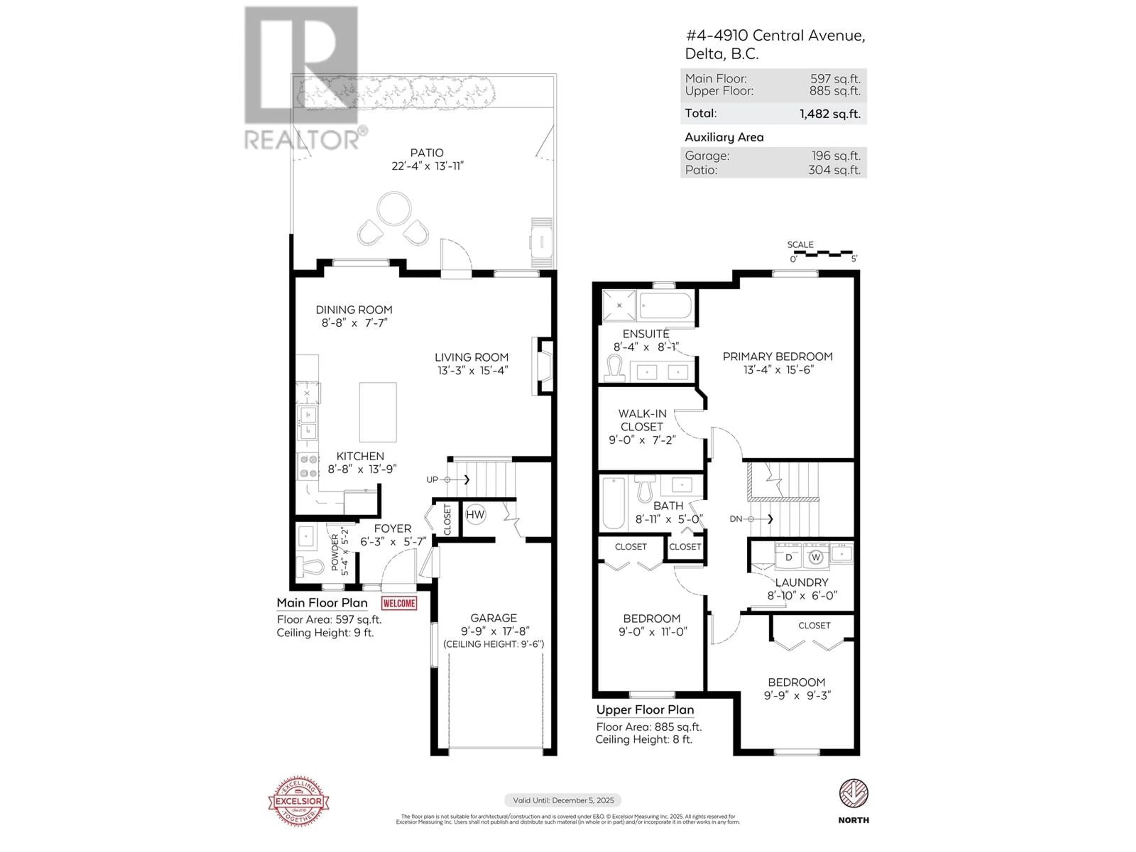 Floor plan for 4 - 4910 CENTRAL AVENUE, Ladner British Columbia V4K2G6