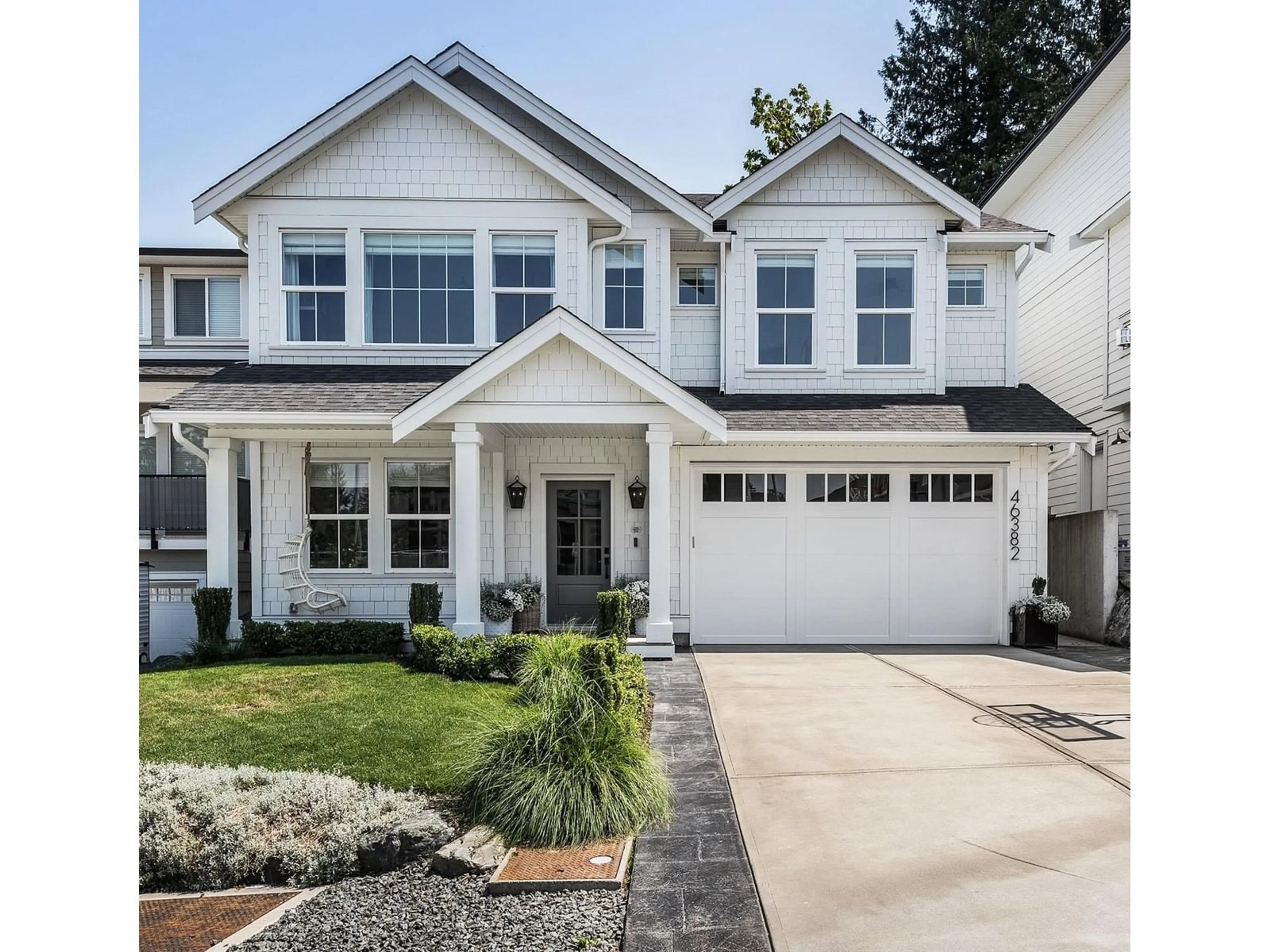Home with vinyl exterior material, street for 46382 UPLANDS ROAD, Chilliwack British Columbia V2R4W1