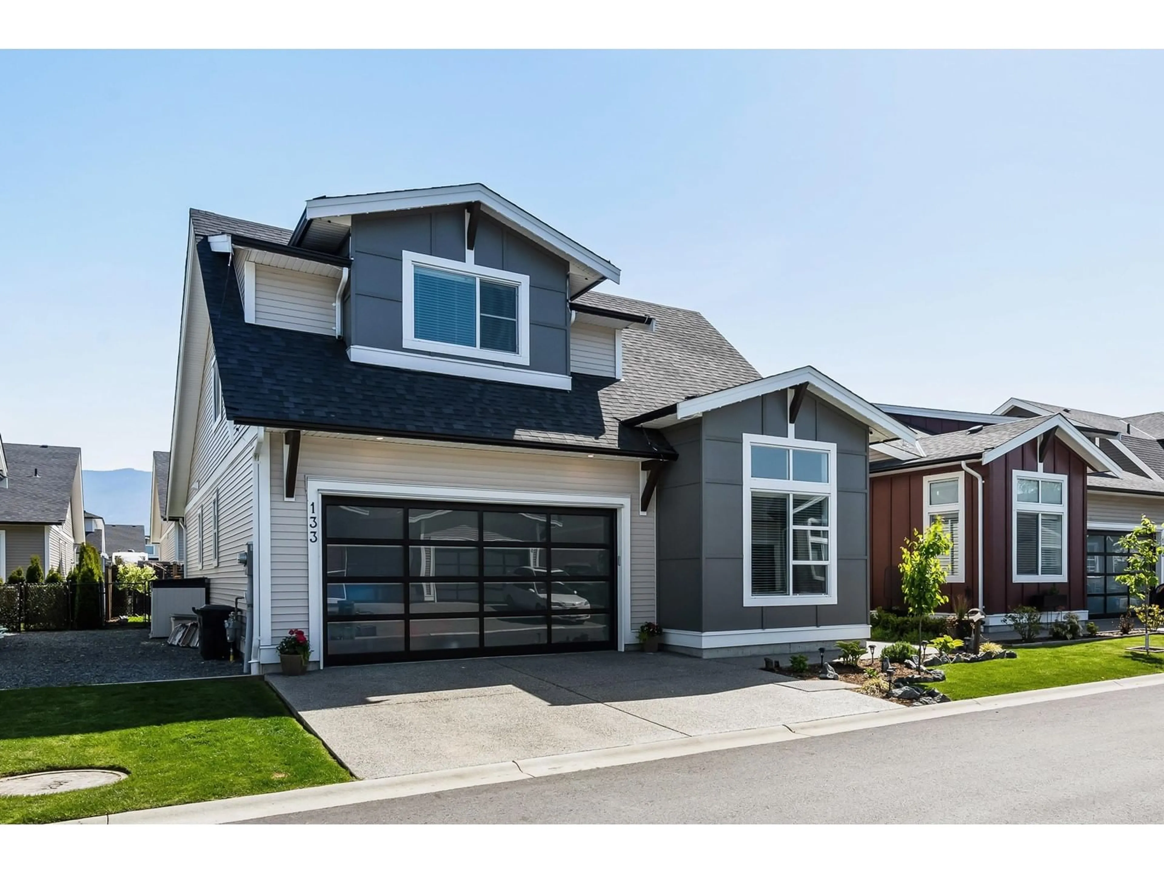 Home with vinyl exterior material, street for 133 - 46213 HAKWELES ROAD, Chilliwack British Columbia V4Z0C6