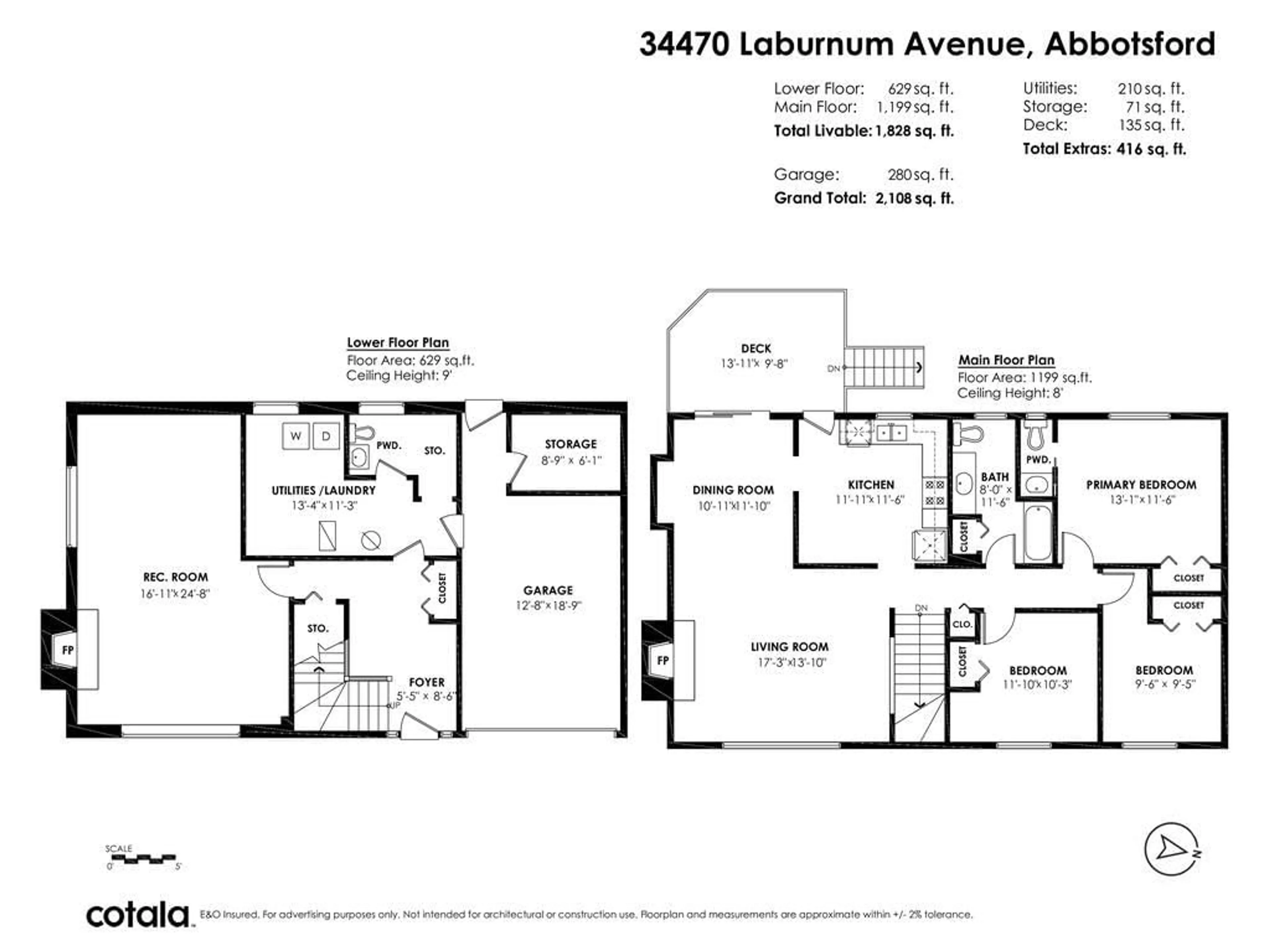 Floor plan for 34470 LABURNUM, Abbotsford British Columbia V2S4V2