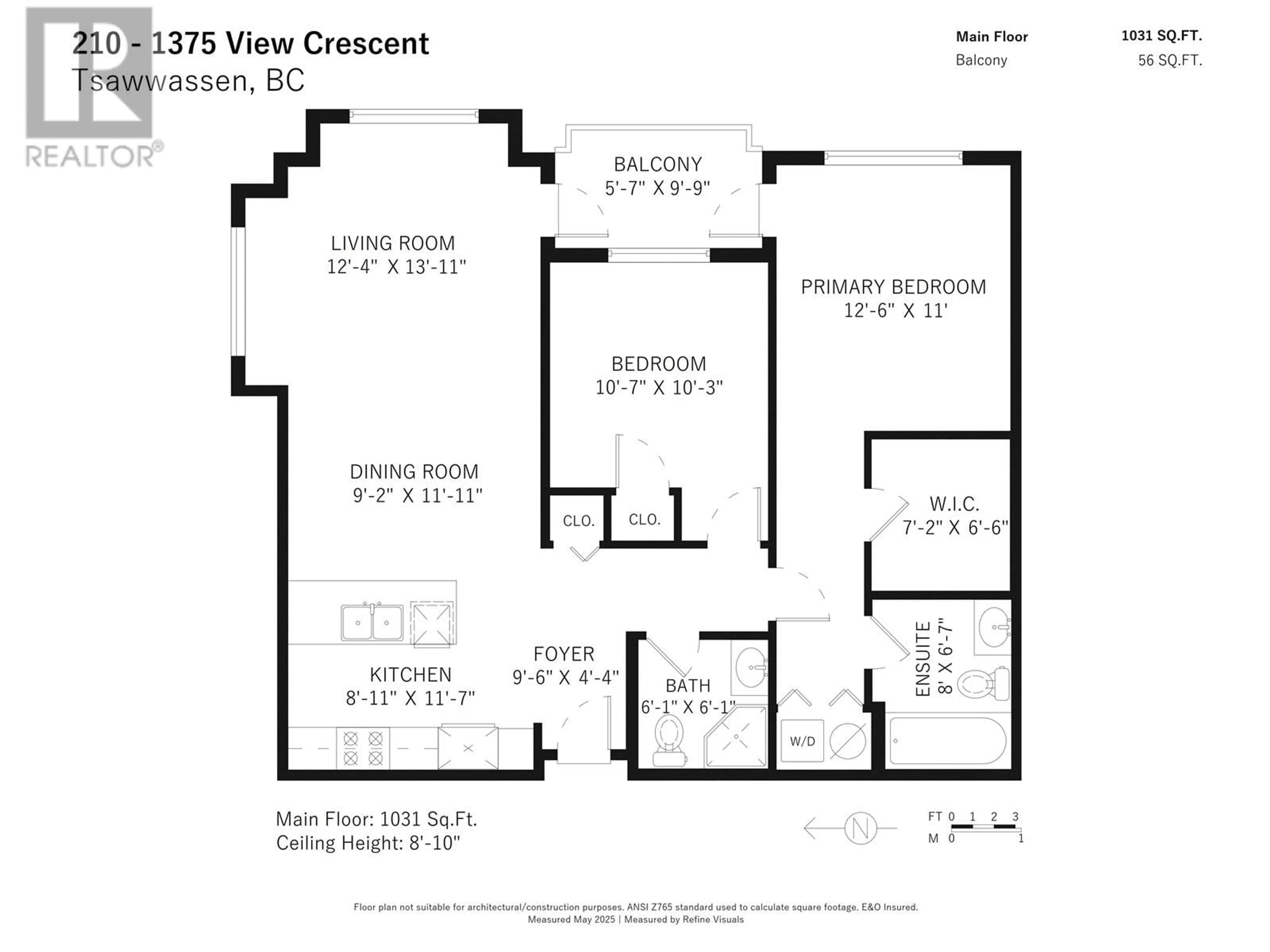 Floor plan for 210 - 1375 VIEW CRESCENT, Tsawwassen British Columbia V4L0A3