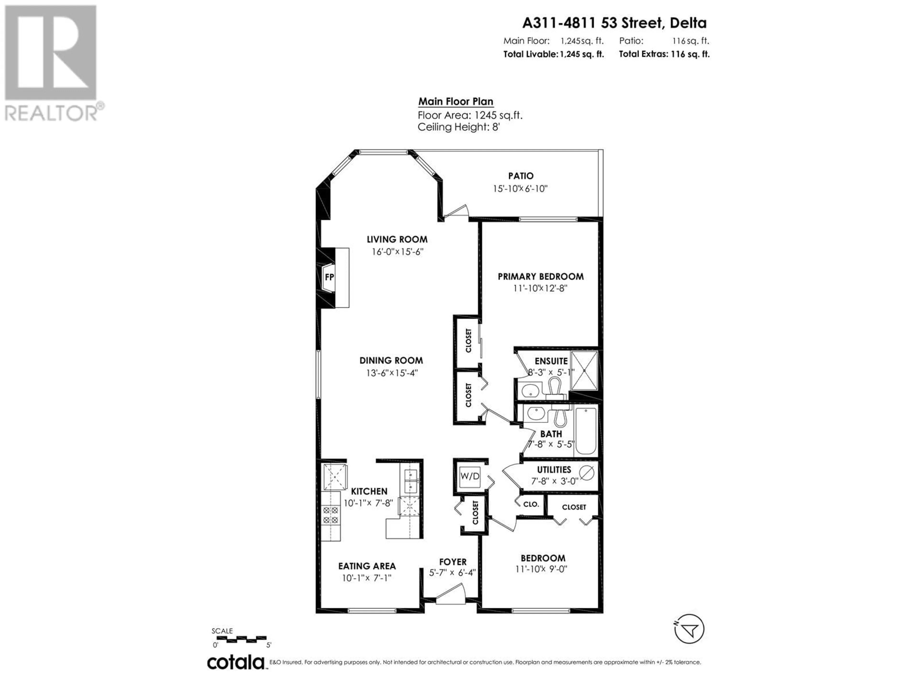 Floor plan for A311 - 4811 53 STREET, Delta British Columbia V4K2Z3