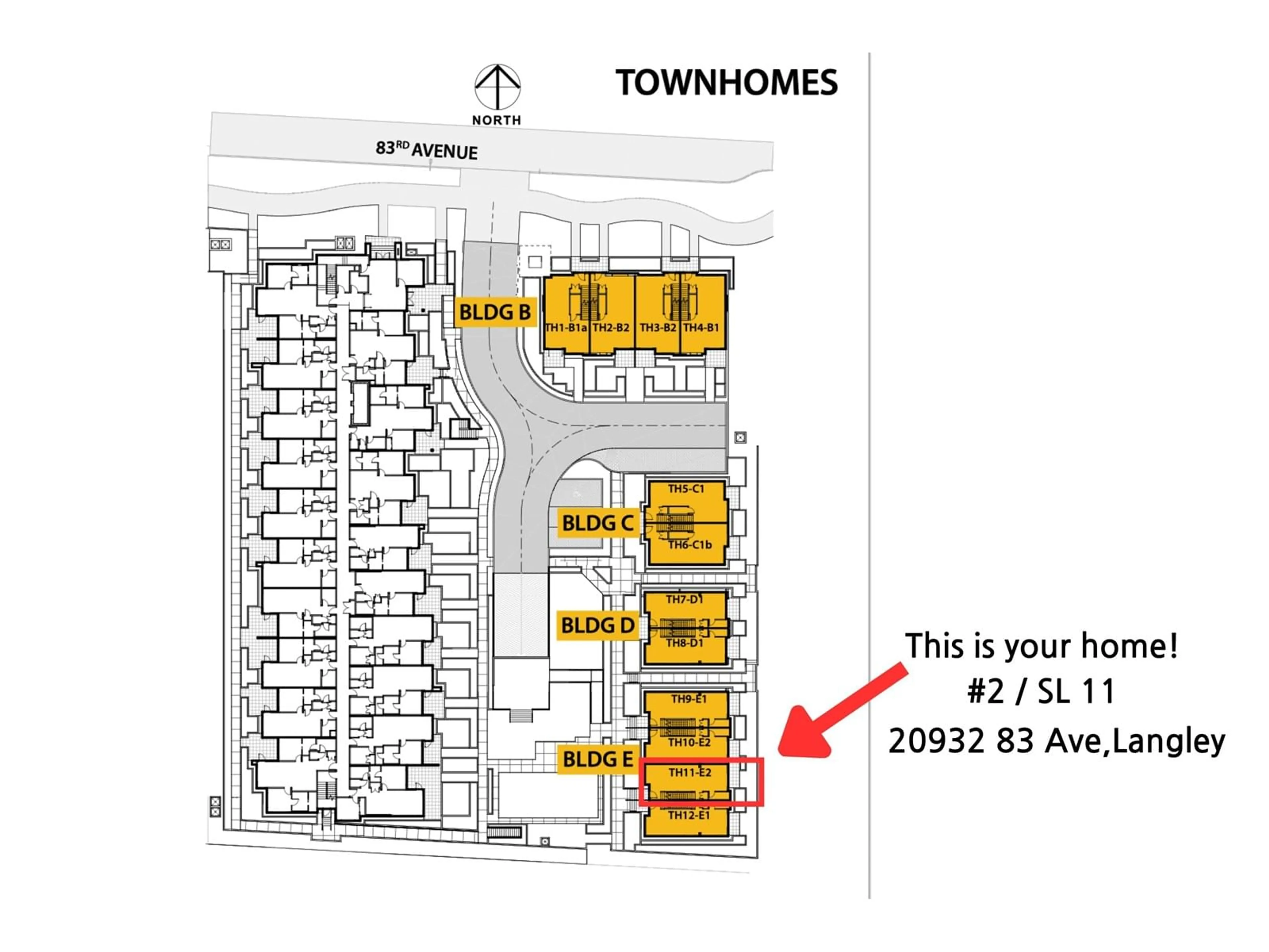 Floor plan for 2 - 20932 83, Langley British Columbia V0V0V0