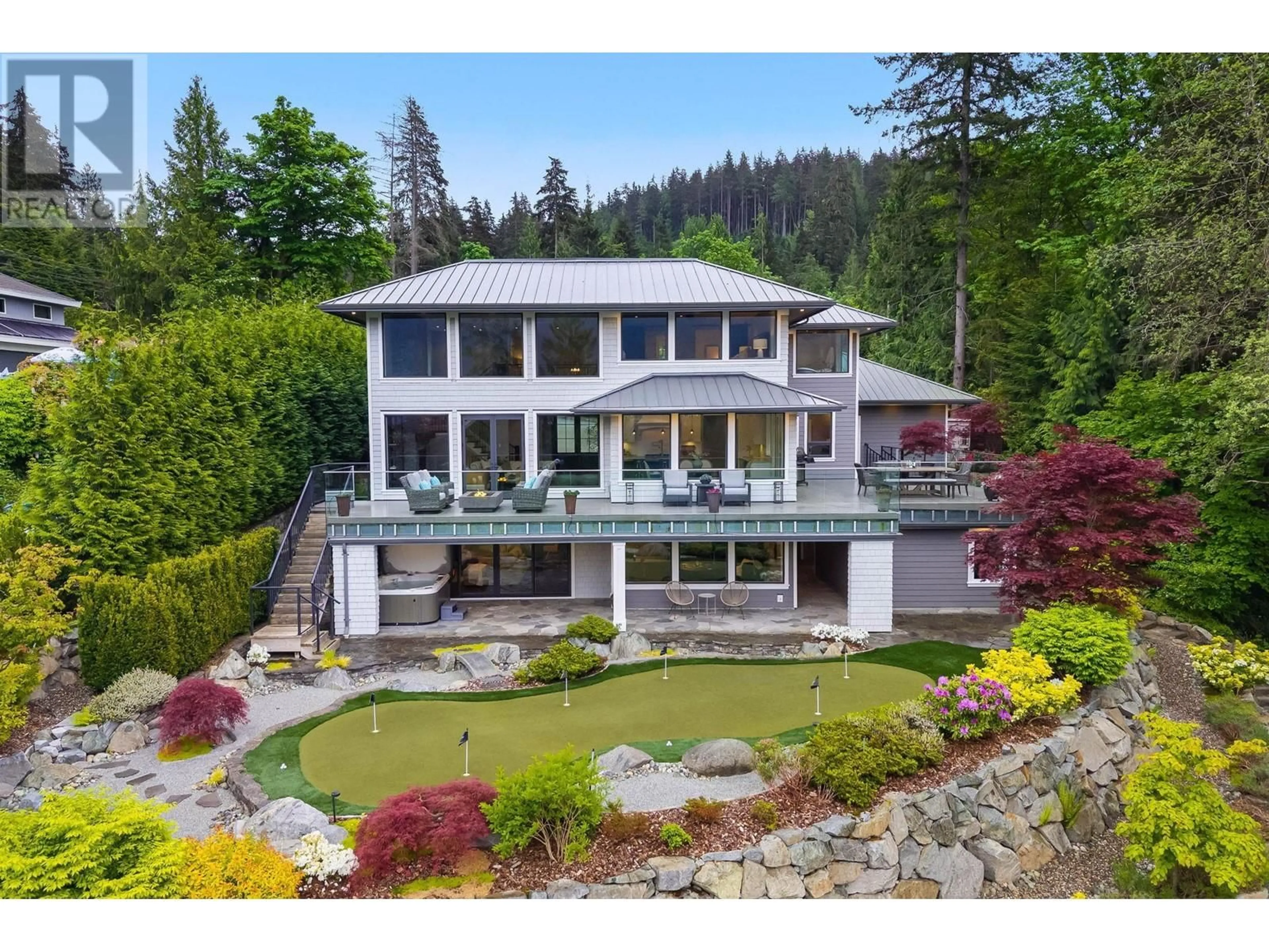 A pic from outside/outdoor area/front of a property/back of a property/a pic from drone, water/lake/river/ocean view for 3377 SENKLER ROAD, Belcarra British Columbia V3H4S3