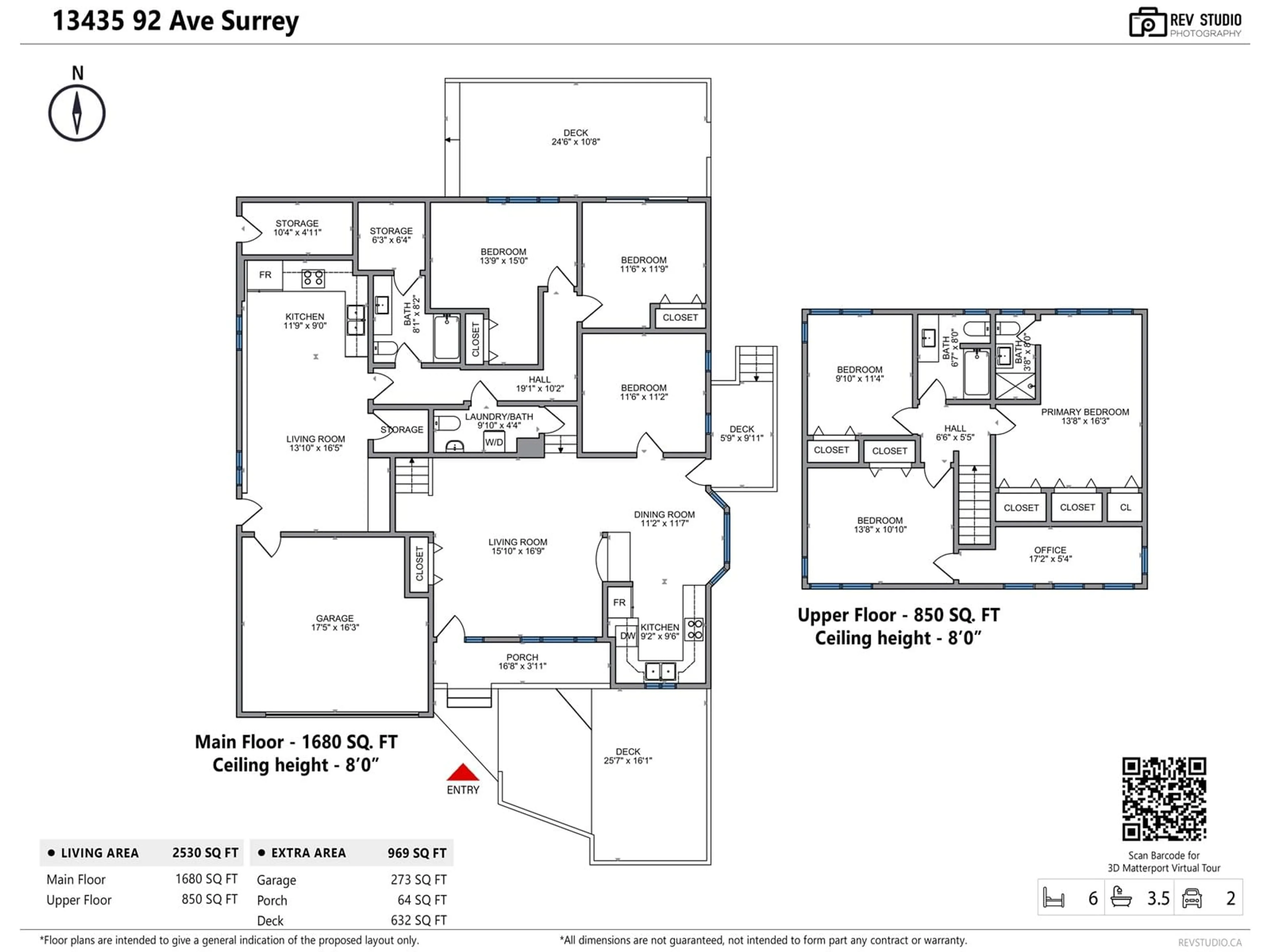 Floor plan for 13435 92, Surrey British Columbia V3V7M8