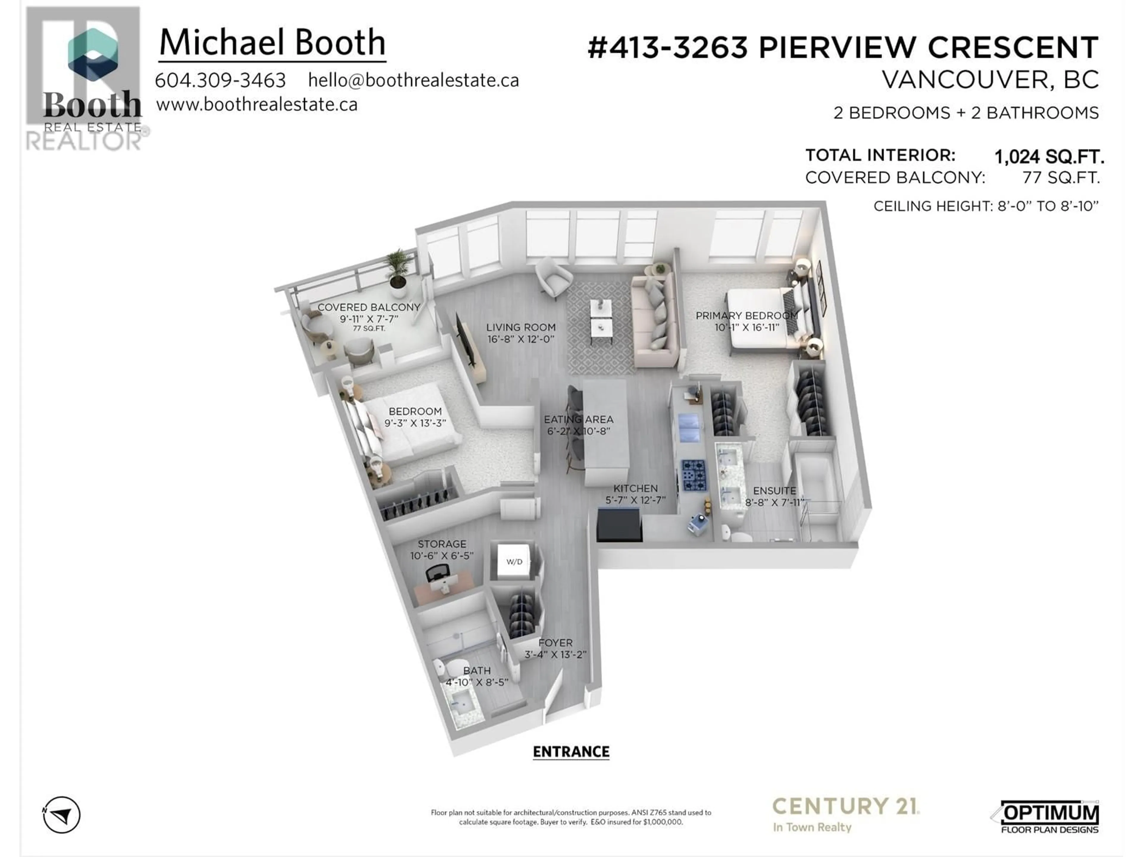 Floor plan for 413 - 3263 PIERVIEW CRESCENT, Vancouver British Columbia V5S0C3
