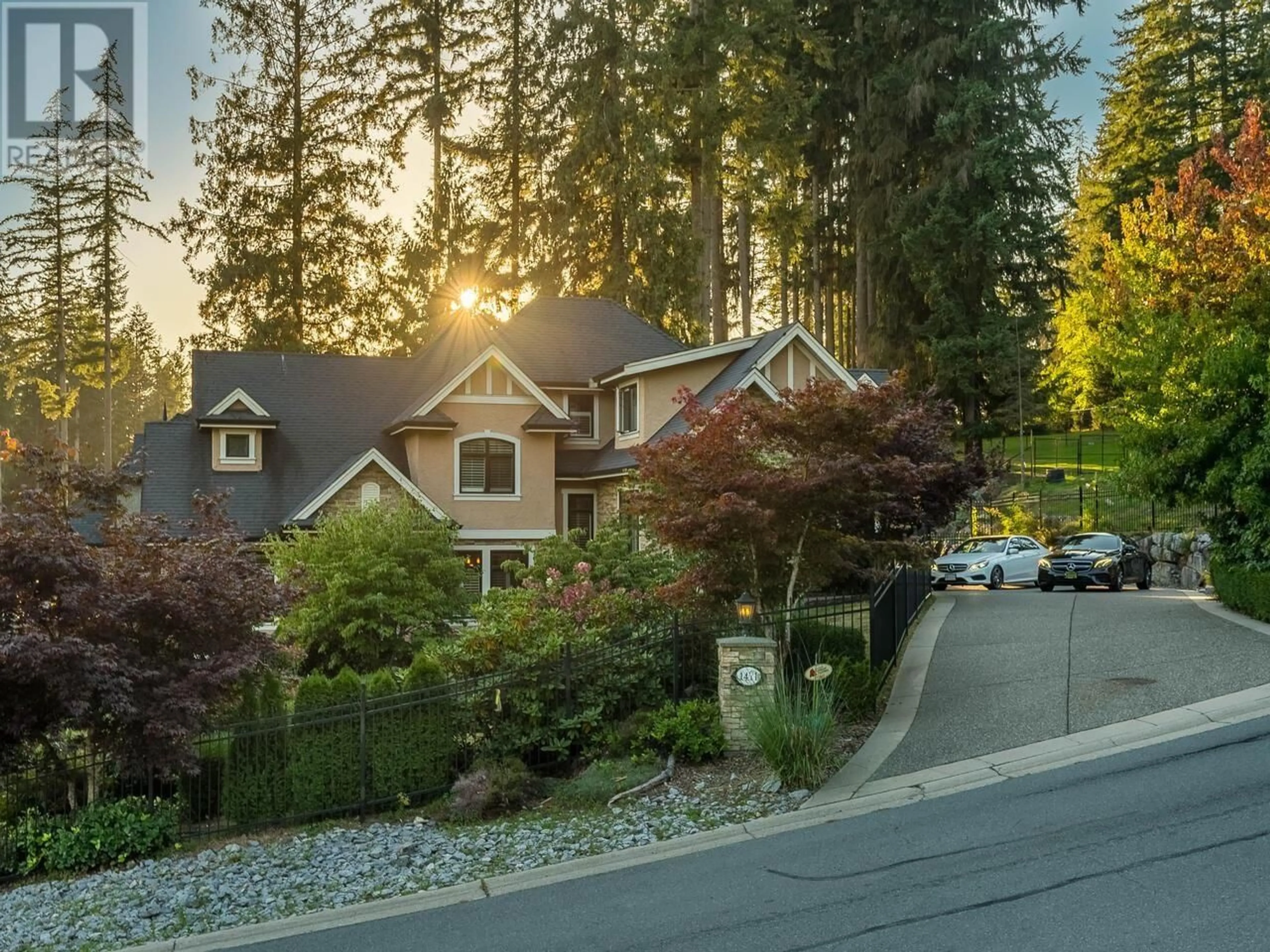 A pic from outside/outdoor area/front of a property/back of a property/a pic from drone, street for 1471 CRYSTAL CREEK DRIVE, Anmore British Columbia V3H0A3