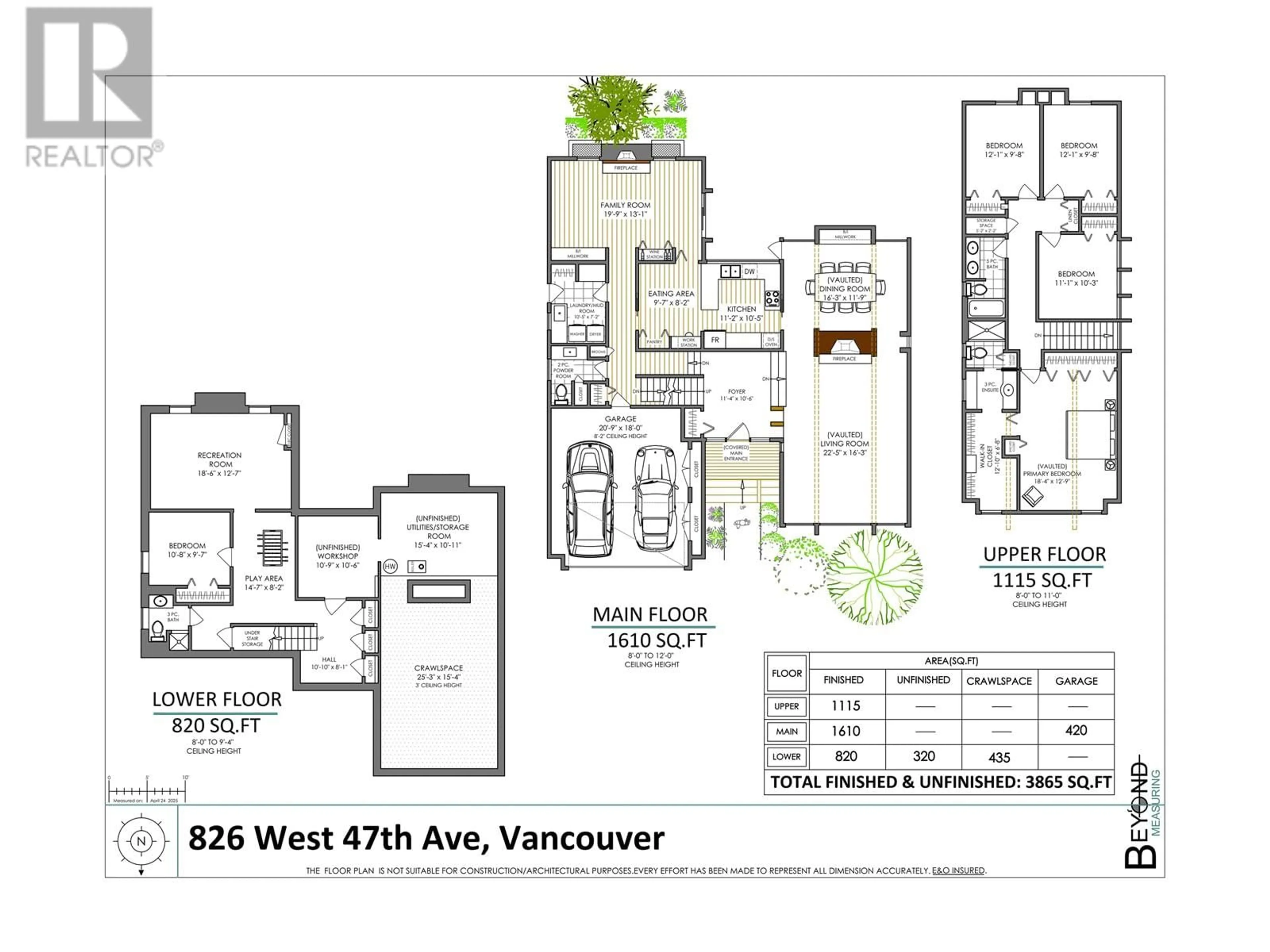 Floor plan for 826 47TH AVENUE, Vancouver British Columbia V5Z2R8