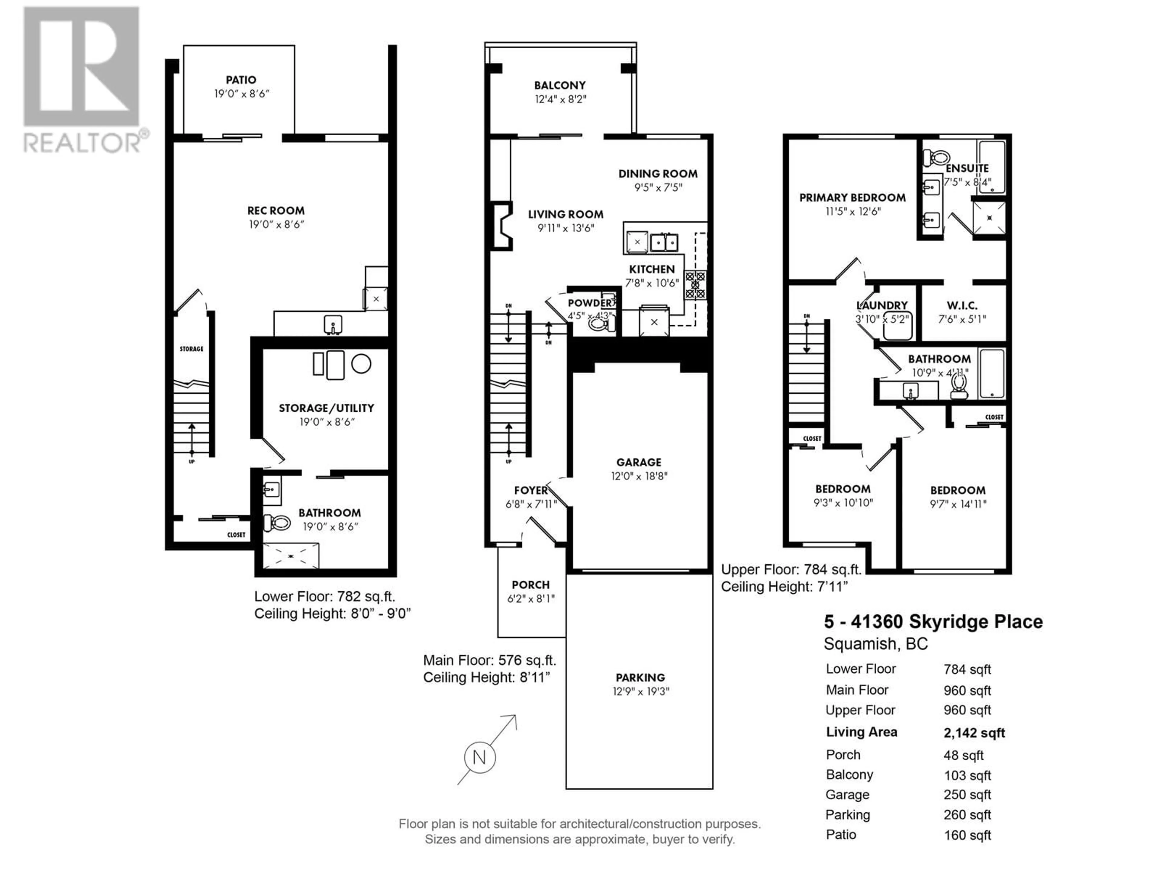 Floor plan for 5 - 41360 SKYRIDGE PLACE, Squamish British Columbia V8B0Y6