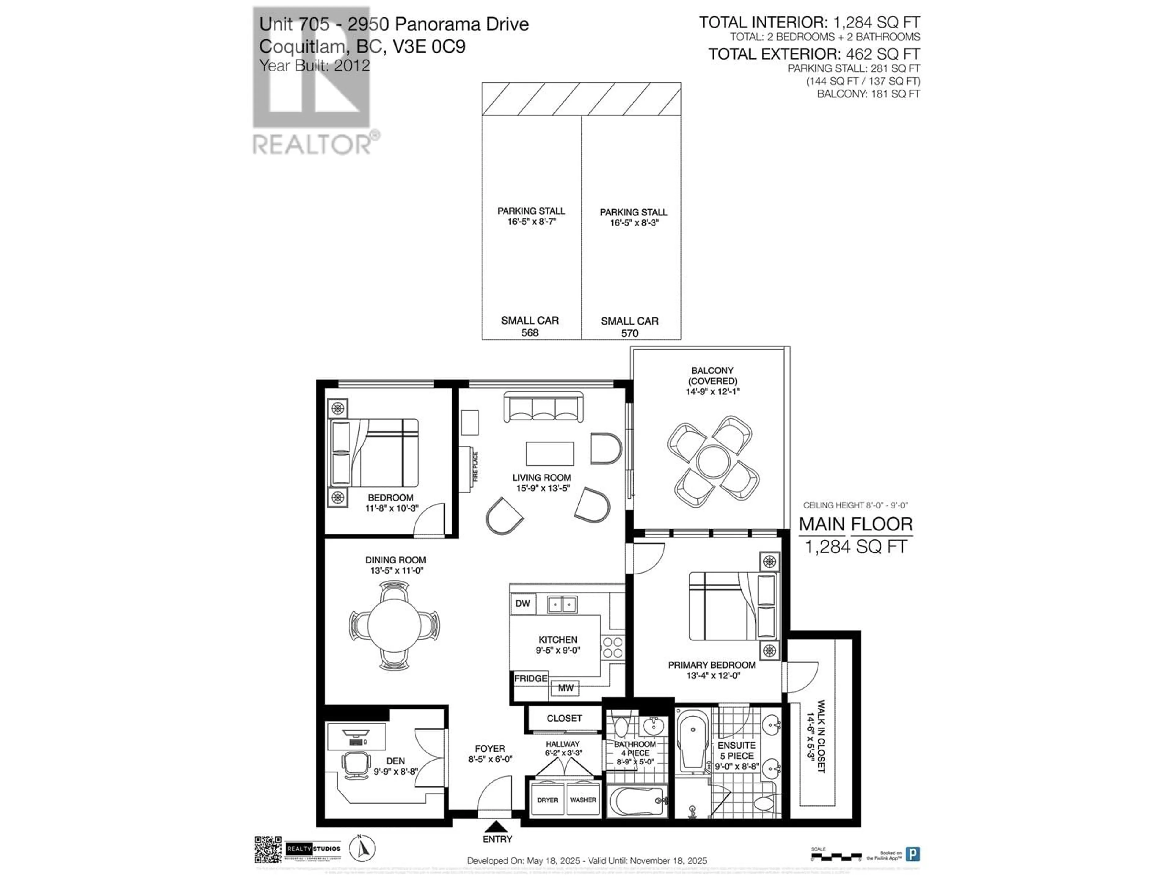 Floor plan for 705 - 2950 PANORAMA DRIVE, Coquitlam British Columbia V3E0C9