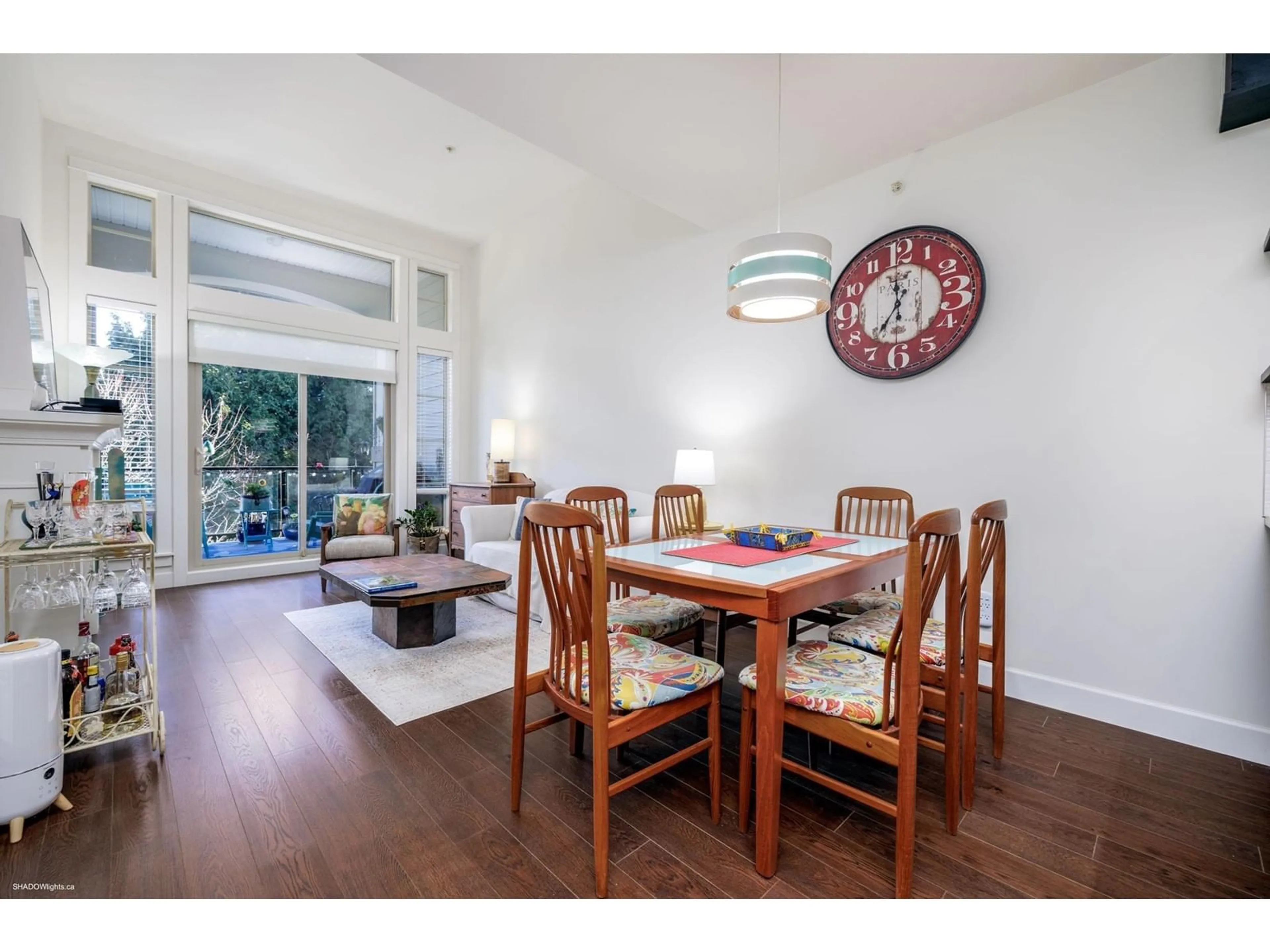 Dining room, wood/laminate floor for 308 - 15185 36, Surrey British Columbia V3S4R3