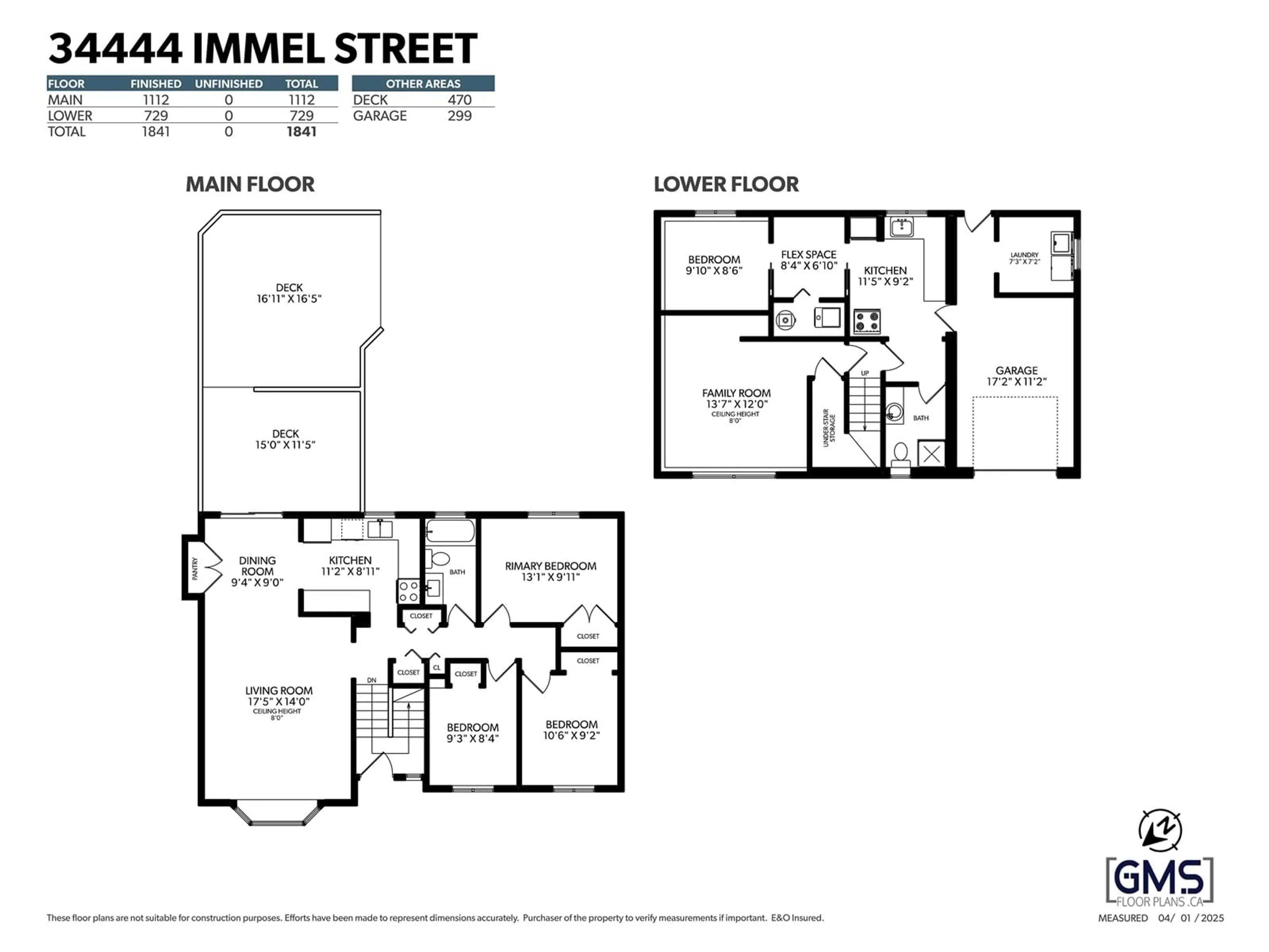 Floor plan for 34444 IMMEL, Abbotsford British Columbia V2S5P4