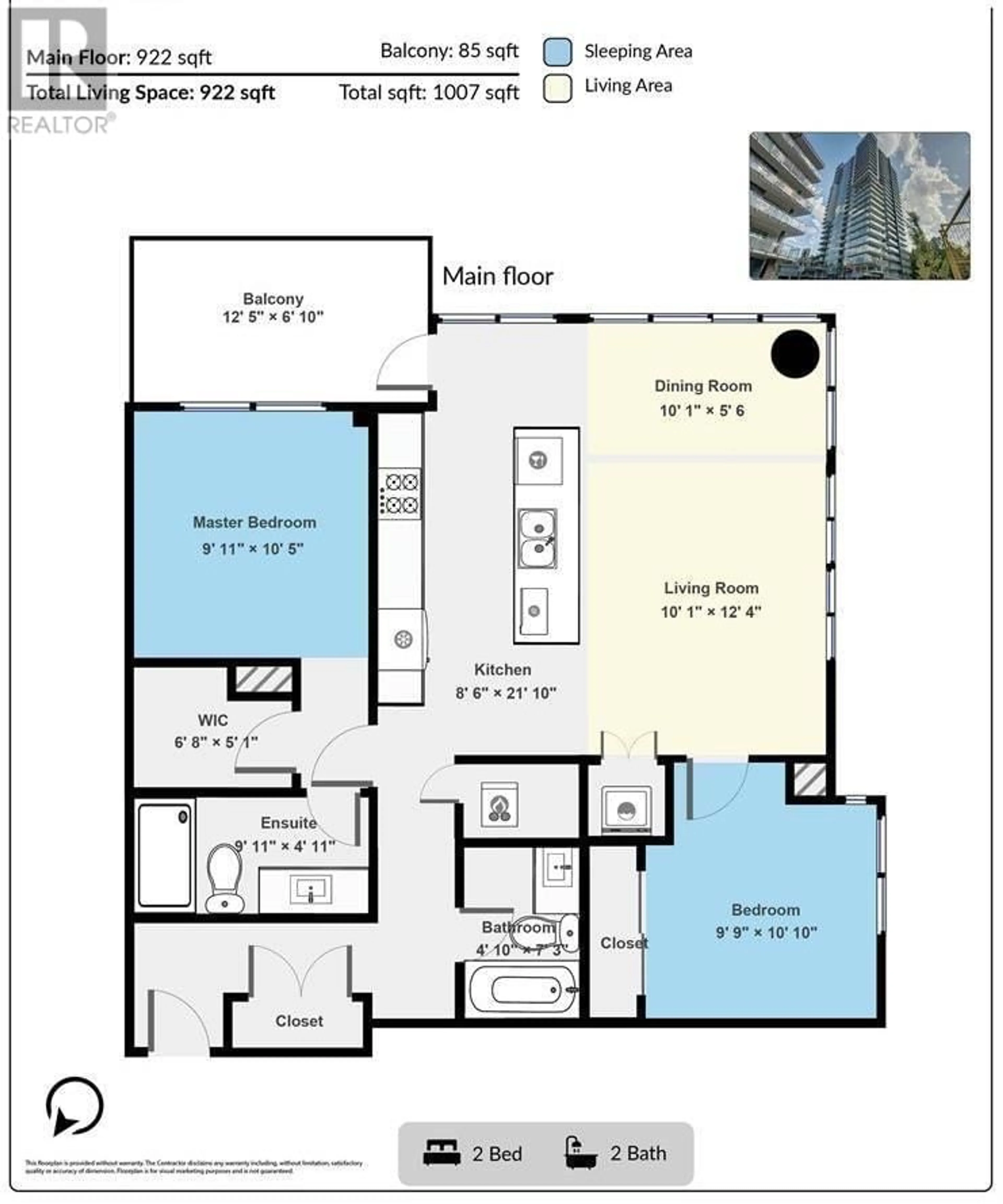 Floor plan for 1104 - 308 MORRISSEY ROAD, Port Moody British Columbia V3H0M2