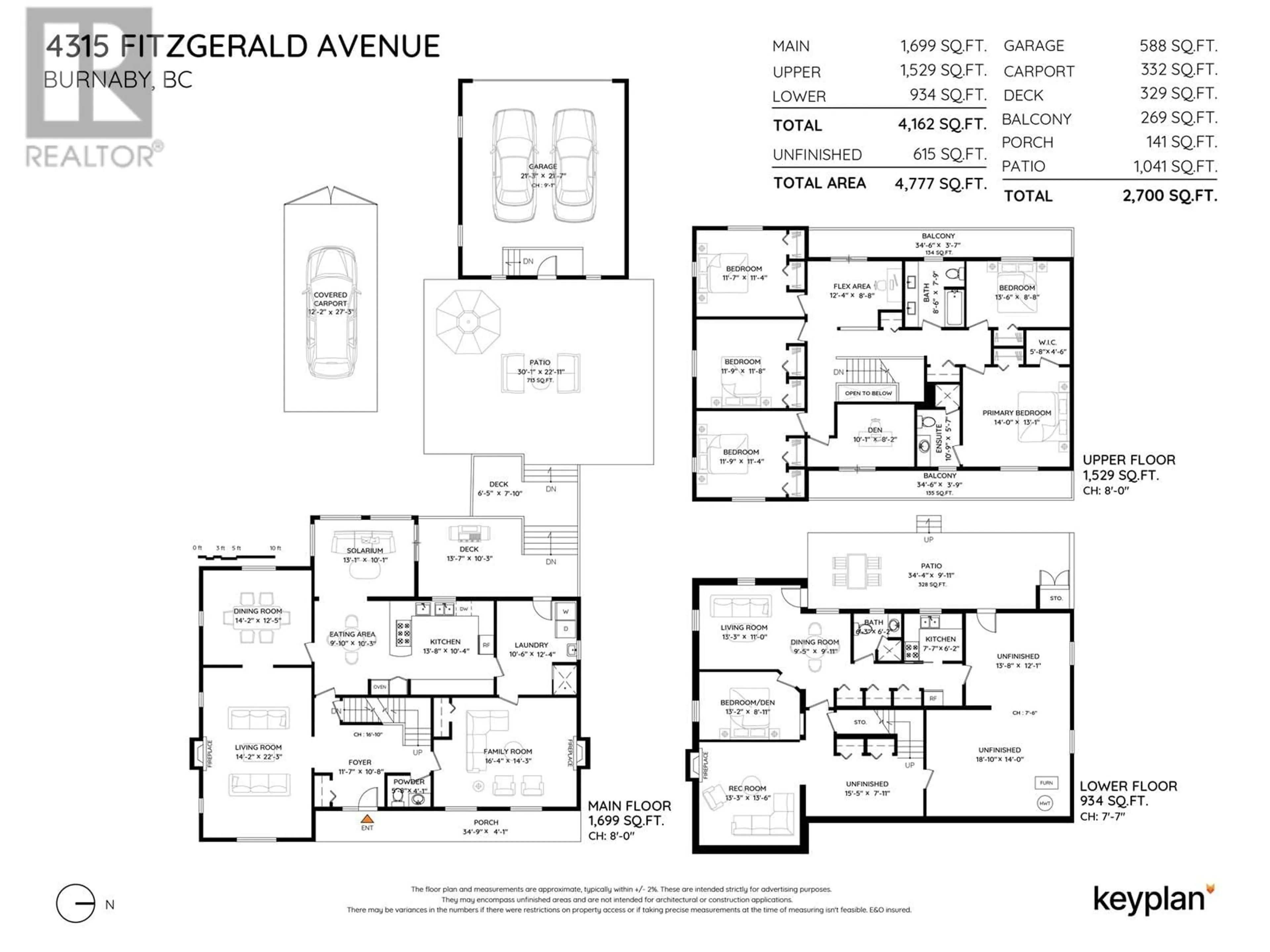 Floor plan for 4315 FITZGERALD AVENUE, Burnaby British Columbia V5G4H8