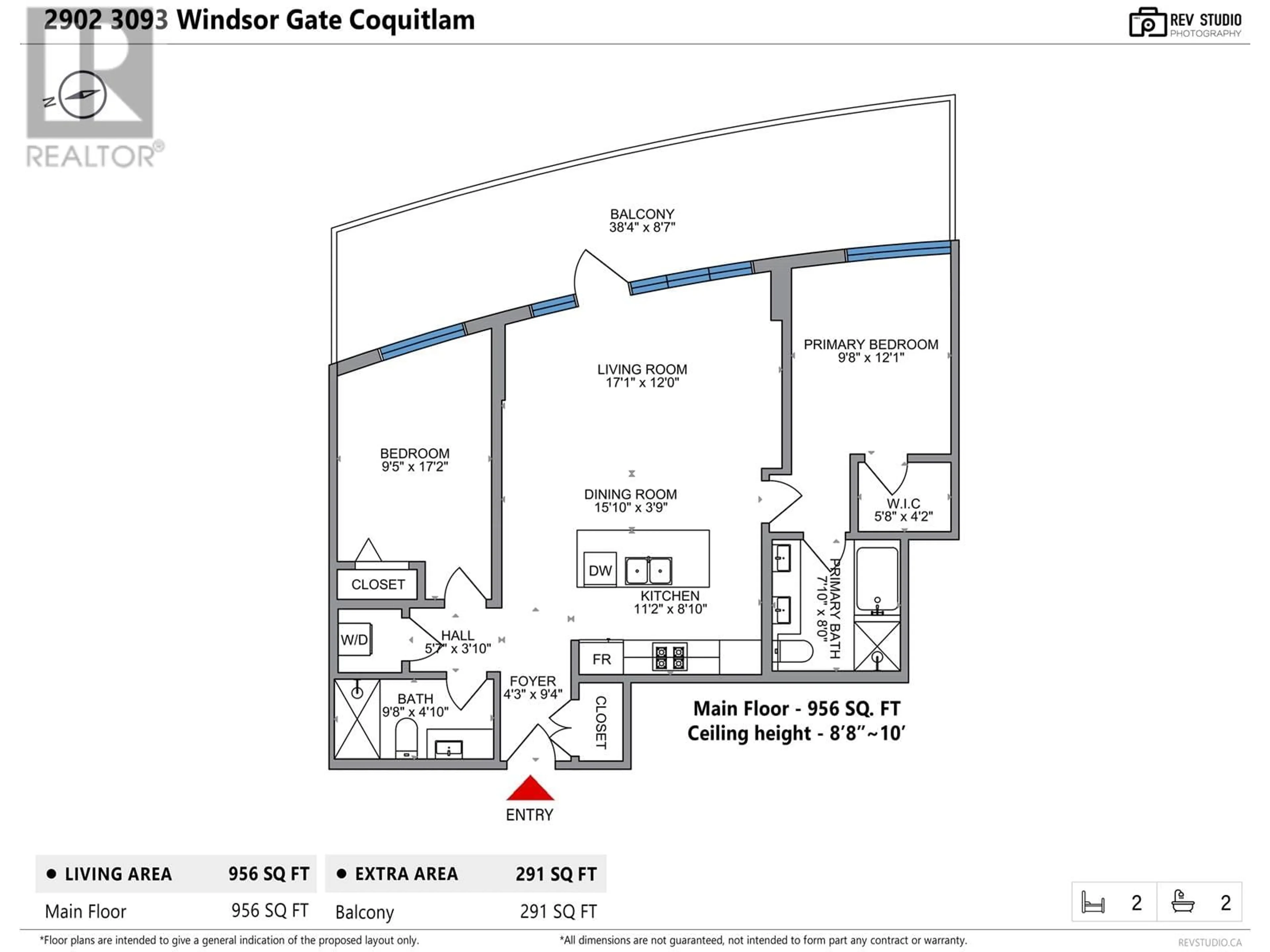 Floor plan for 2902 - 3093 WINDSOR GATE, Coquitlam British Columbia V3B0N2