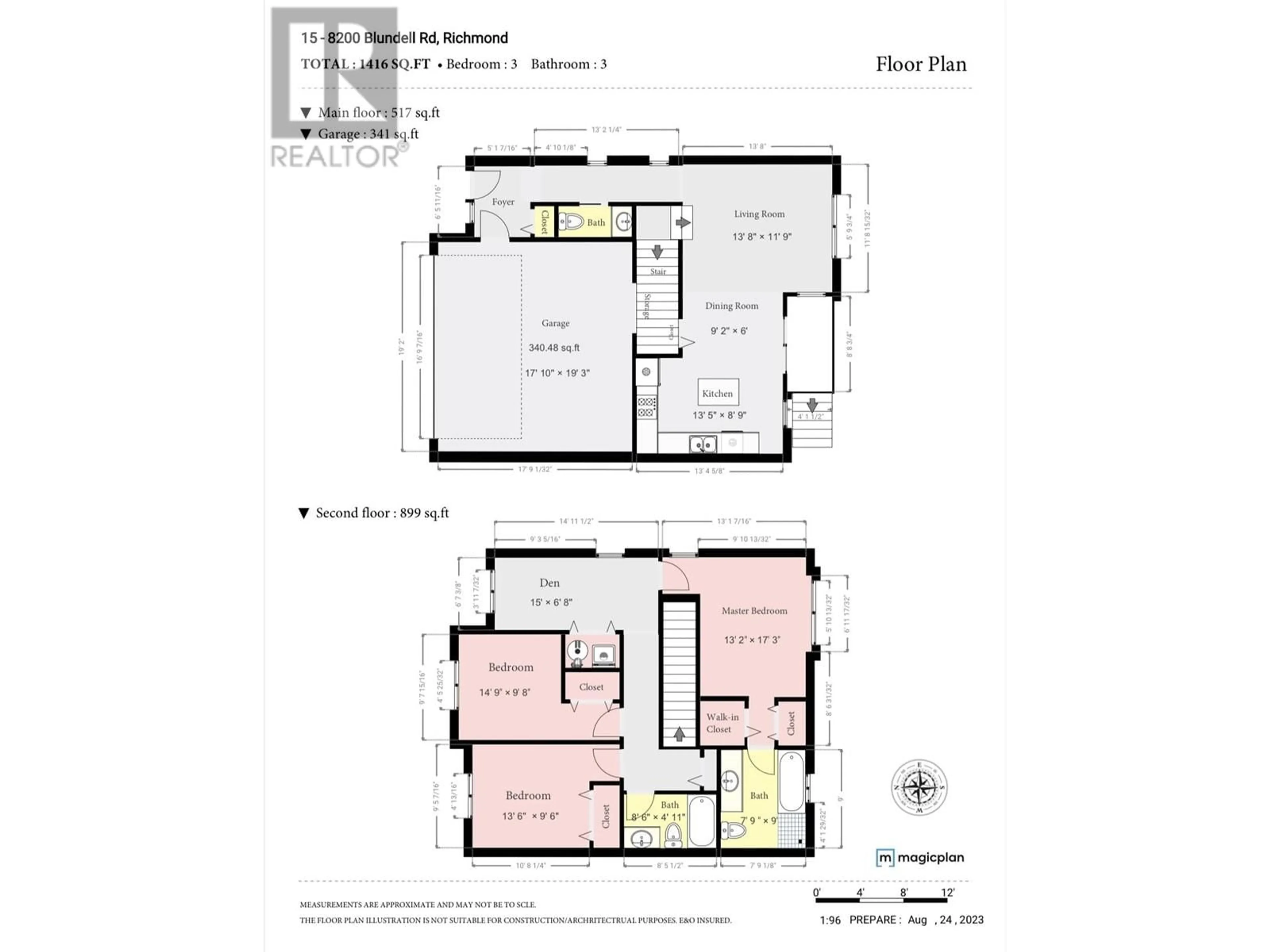 Floor plan for 15 - 8200 BLUNDELL ROAD, Richmond British Columbia V6Y1J8
