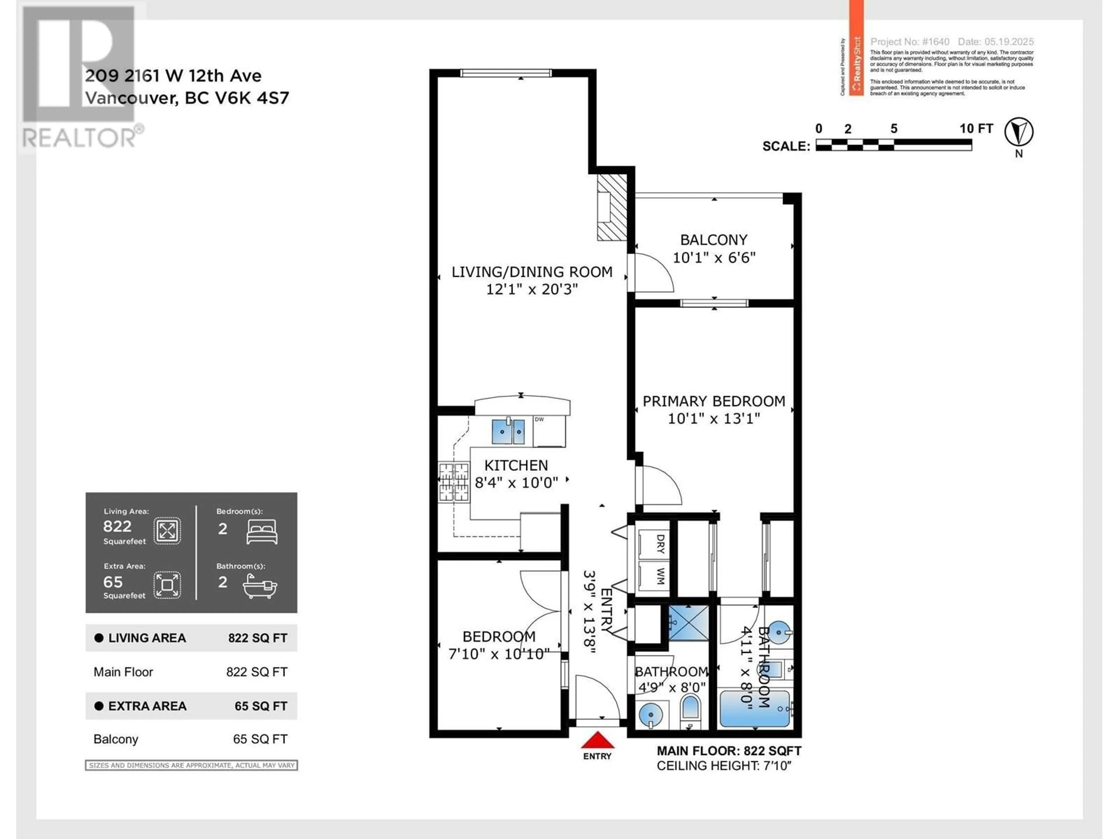 Floor plan for 209 - 2161 12TH AVENUE, Vancouver British Columbia V6K4S7