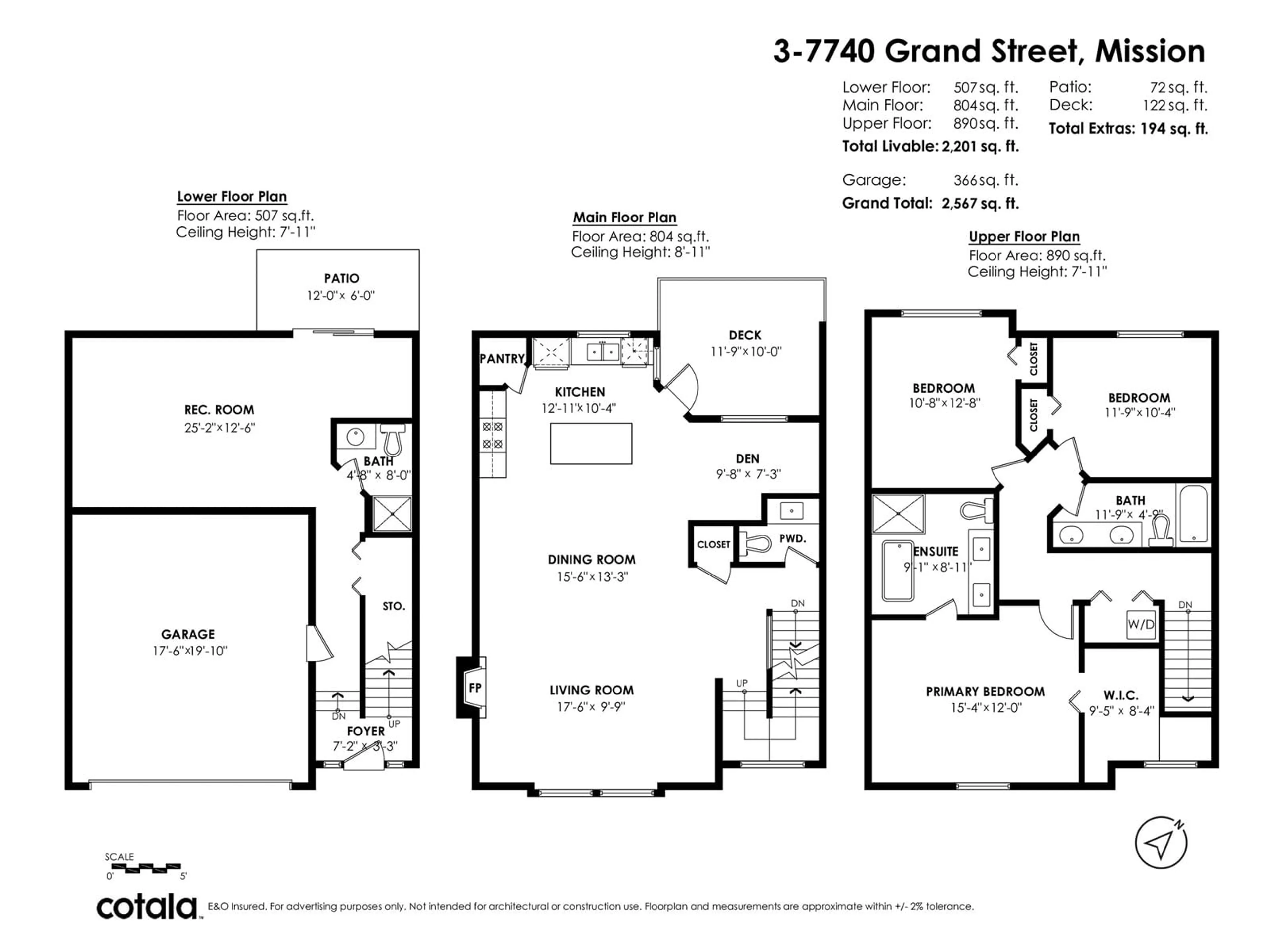 Floor plan for 3 - 7740 GRAND, Mission British Columbia V2V0H4
