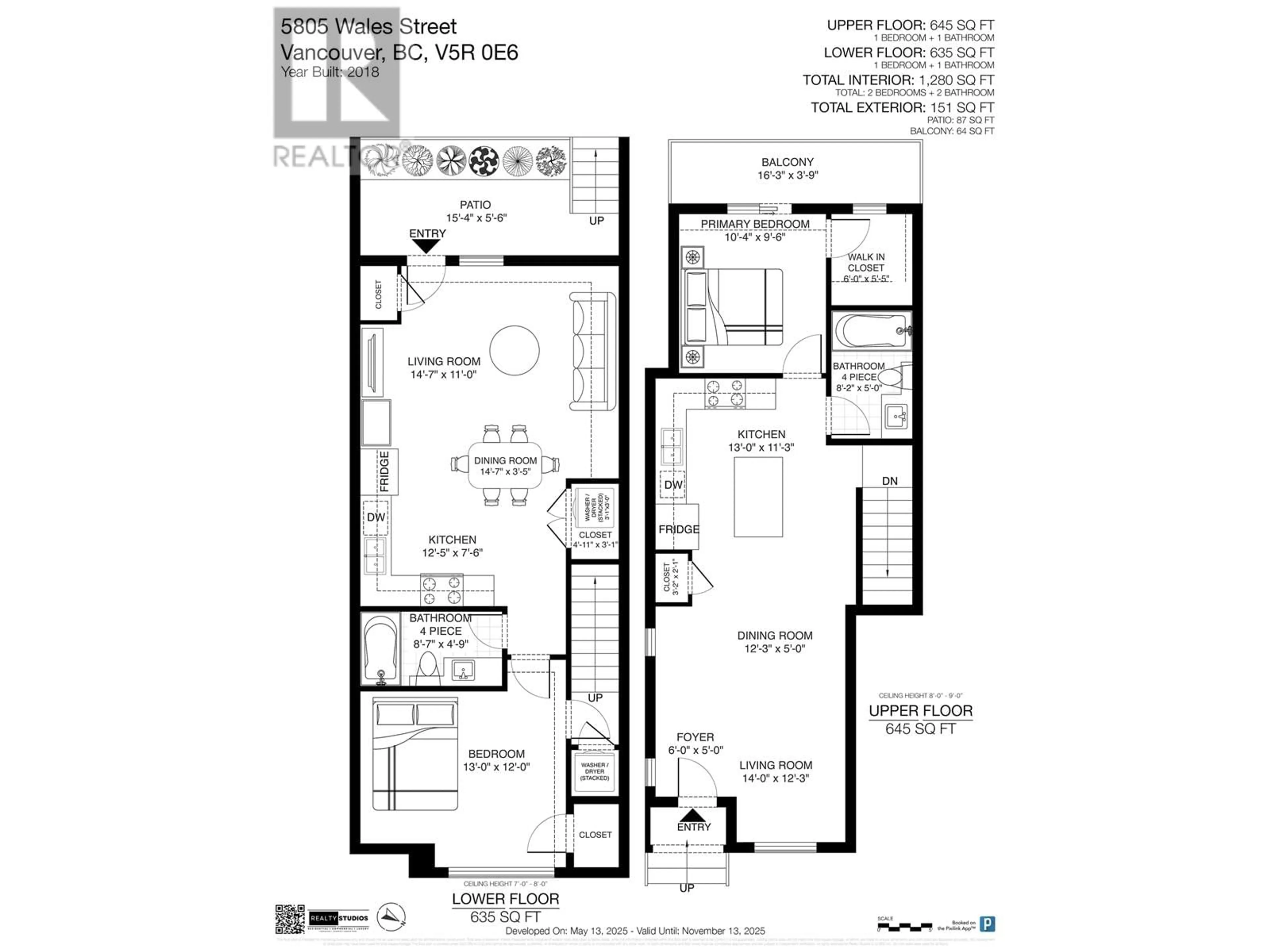 Floor plan for 5805 WALES STREET, Vancouver British Columbia V5R0E6