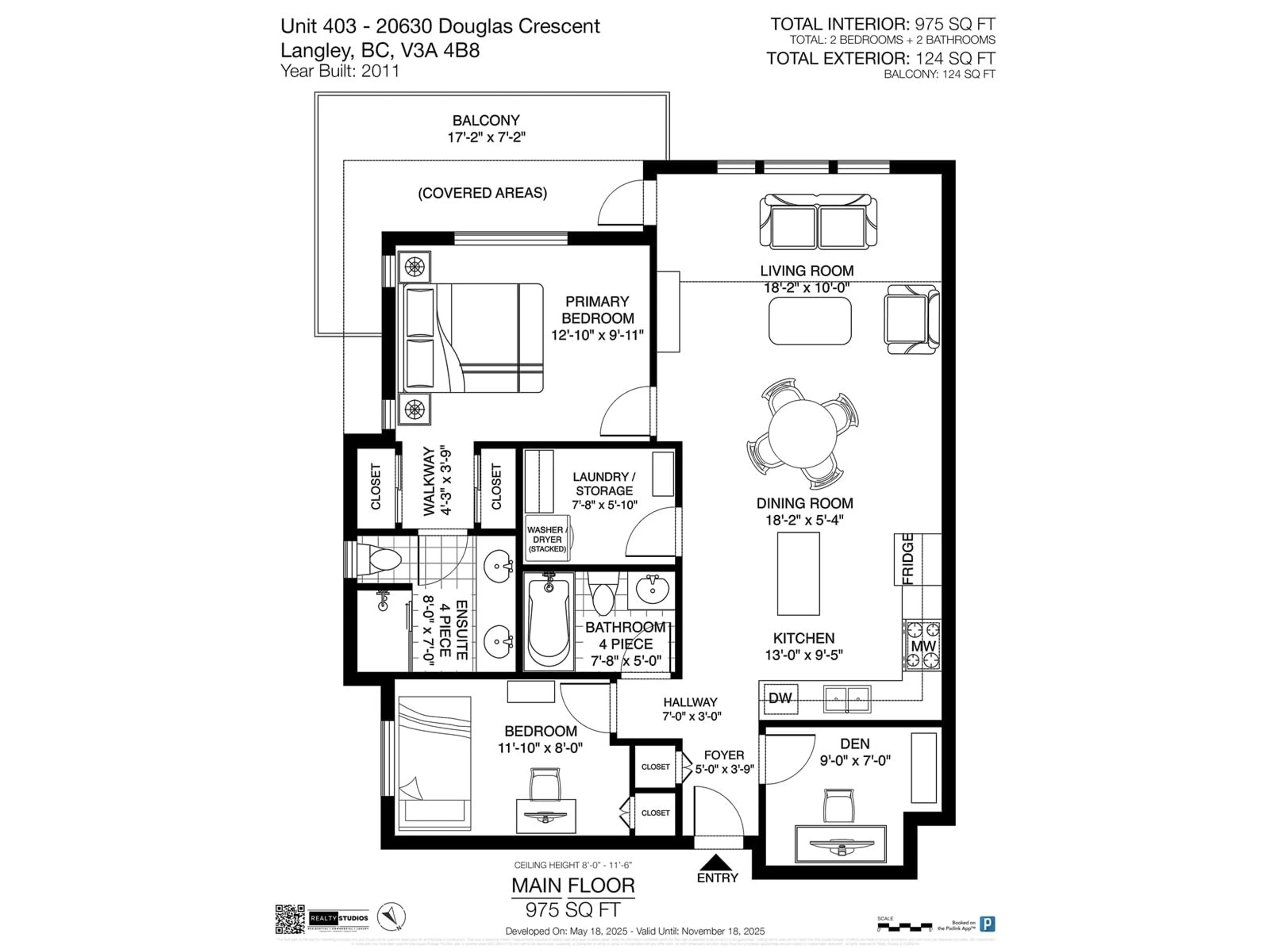Floor plan for 403 - 20630 DOUGLAS, Langley British Columbia V3A4B8