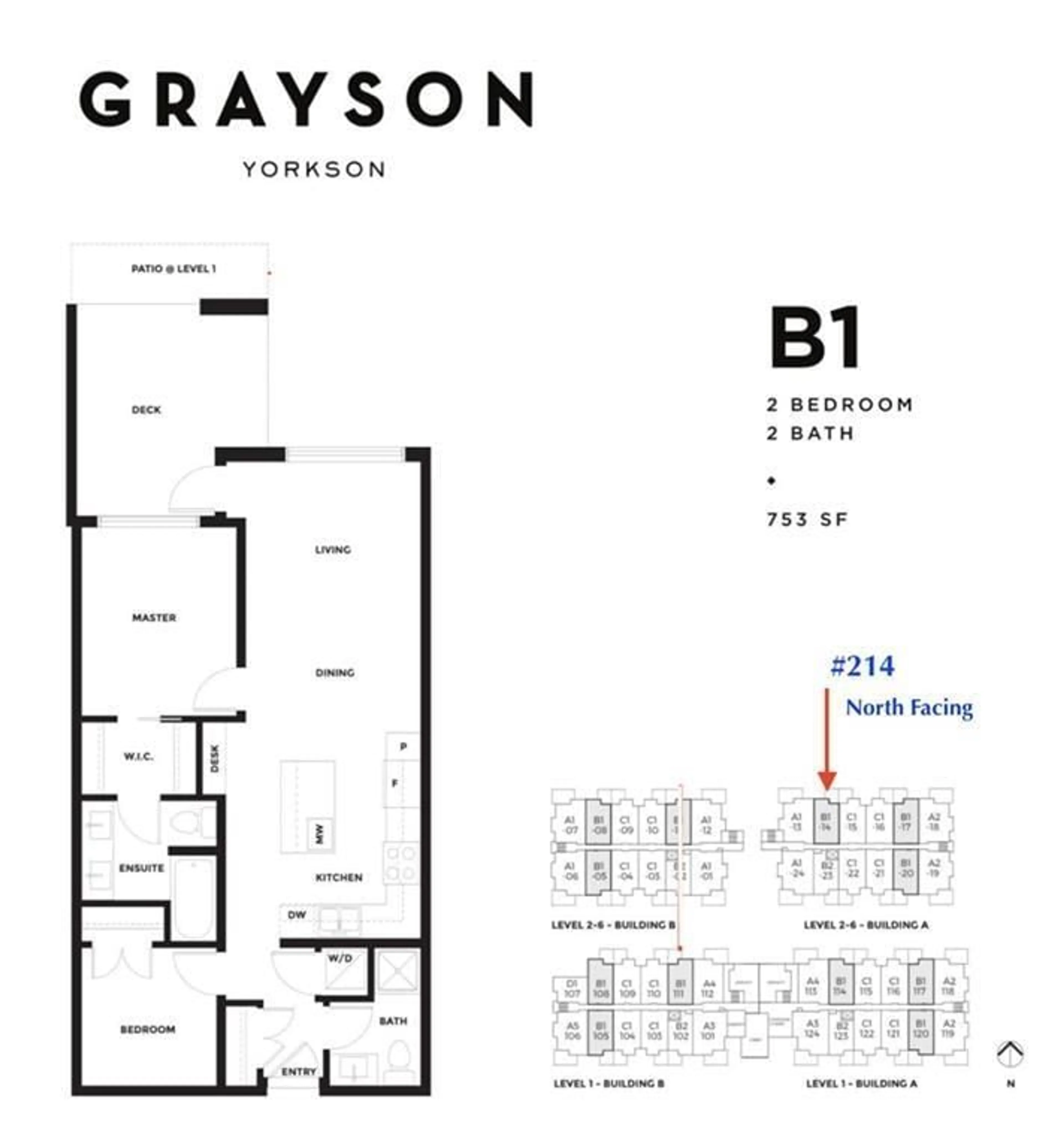 Floor plan for 214 - 20673 78, Langley British Columbia V2Y3K1
