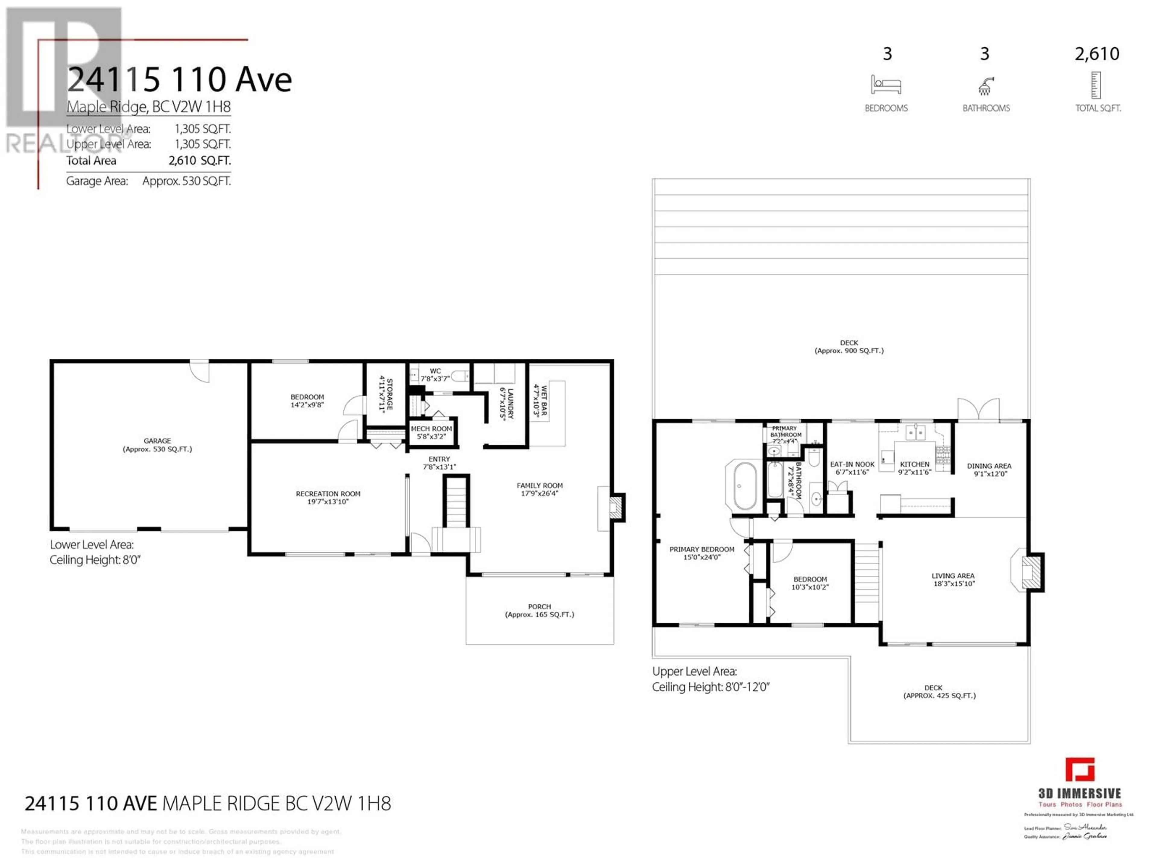 Floor plan for 24115 110 AVENUE, Maple Ridge British Columbia V2W1H8