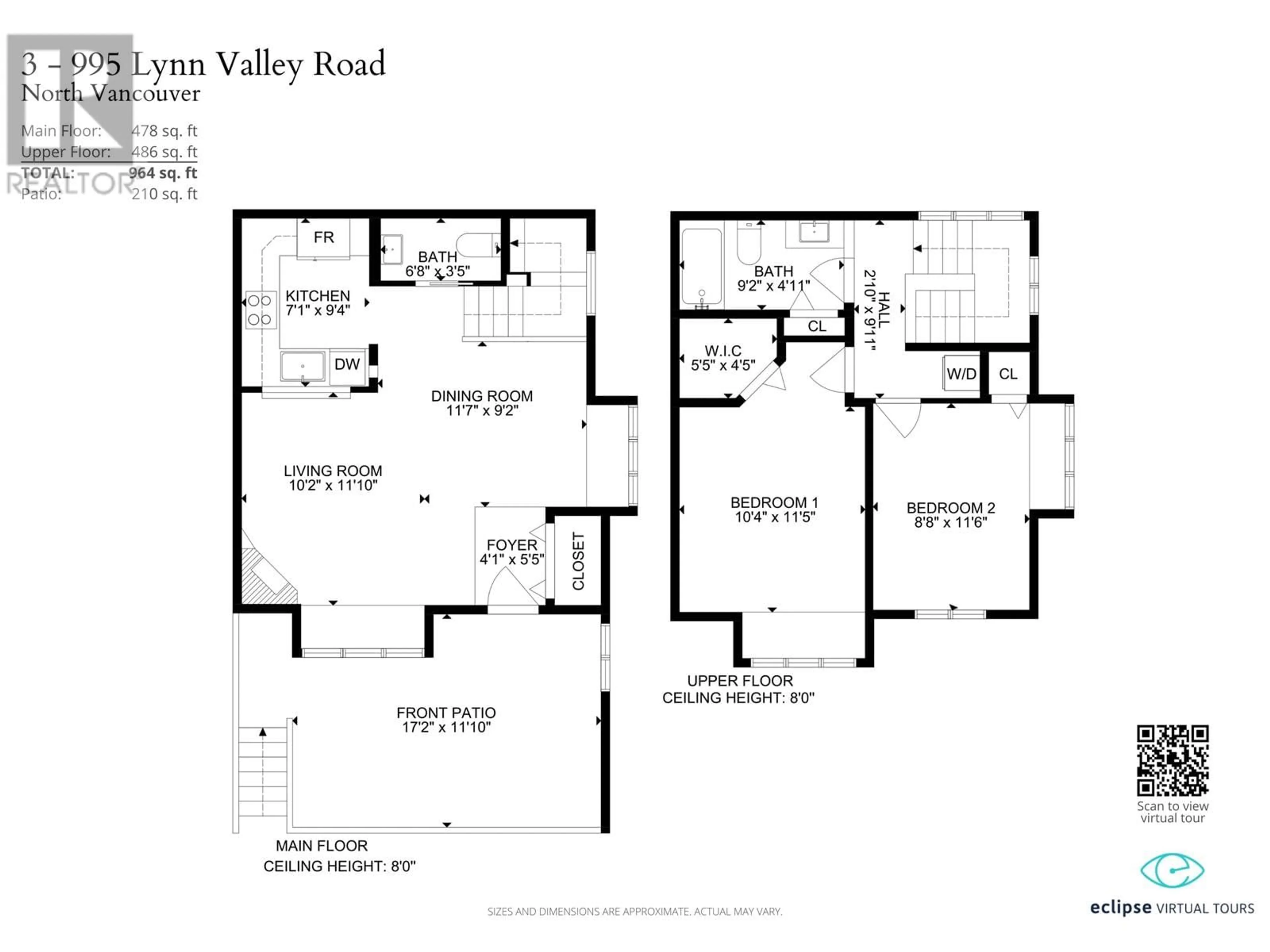 Floor plan for 3 - 995 LYNN VALLEY ROAD, North Vancouver British Columbia V7J1Z6