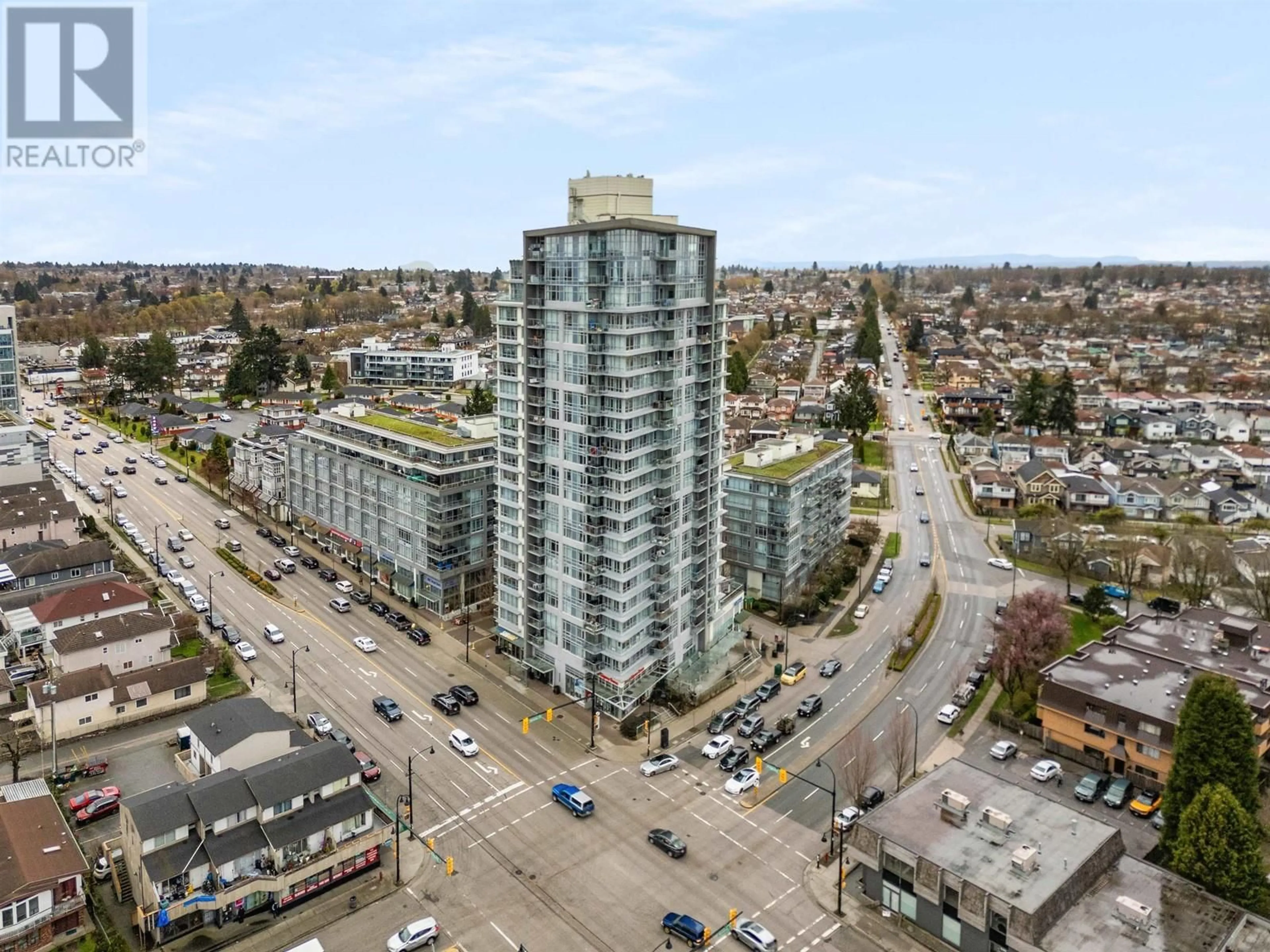 A pic from outside/outdoor area/front of a property/back of a property/a pic from drone, city buildings view from balcony for 2008 - 4815 ELDORADO MEWS, Vancouver British Columbia V5R0B2