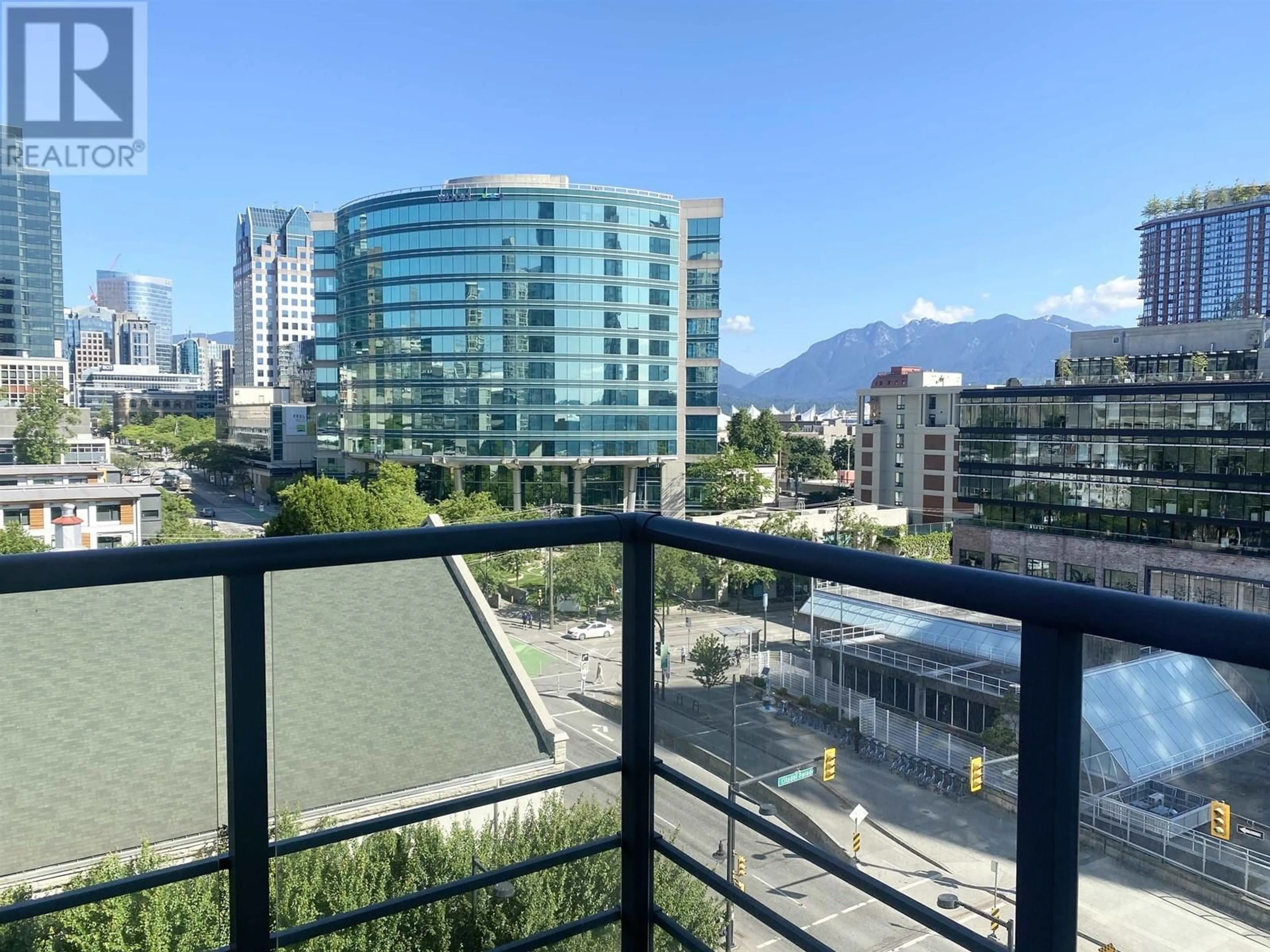 Balcony in the apartment, city buildings view from balcony for 905 - 602 CITADEL PARADE, Vancouver British Columbia V6B1X2