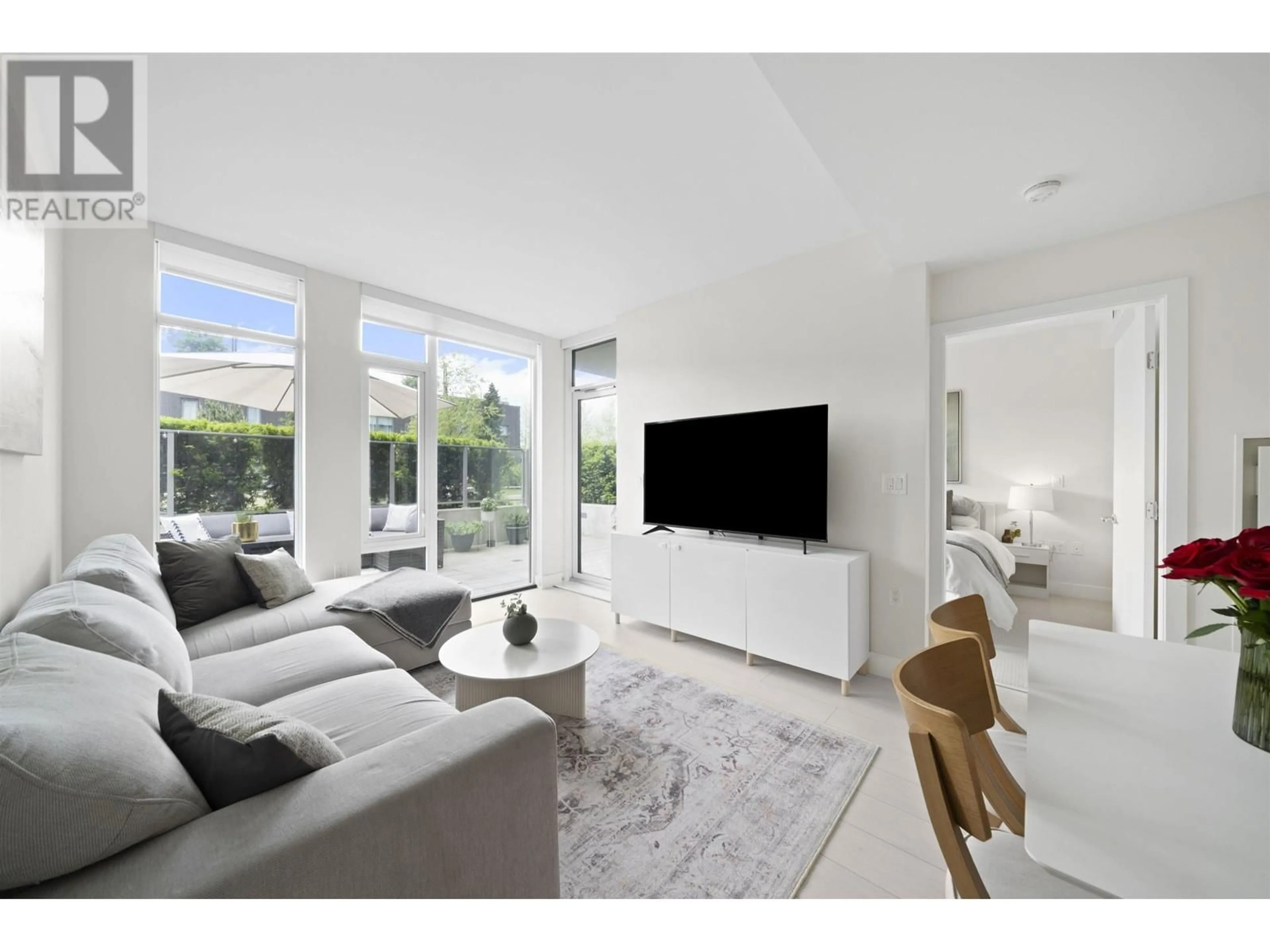 Living room with furniture, unknown for 208 - 3538 SAWMILL CRESCENT, Vancouver British Columbia V5S0J8