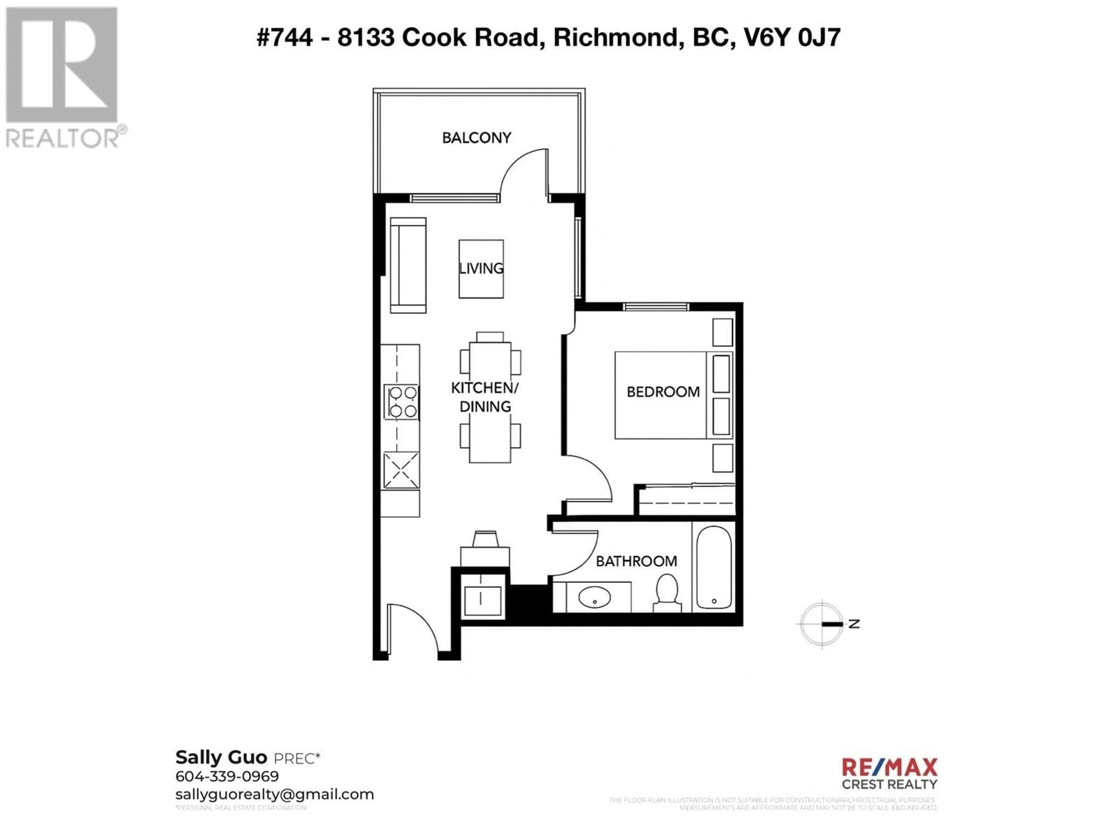 Floor plan for 744 - 8133 COOK ROAD, Richmond British Columbia V6Y0L7
